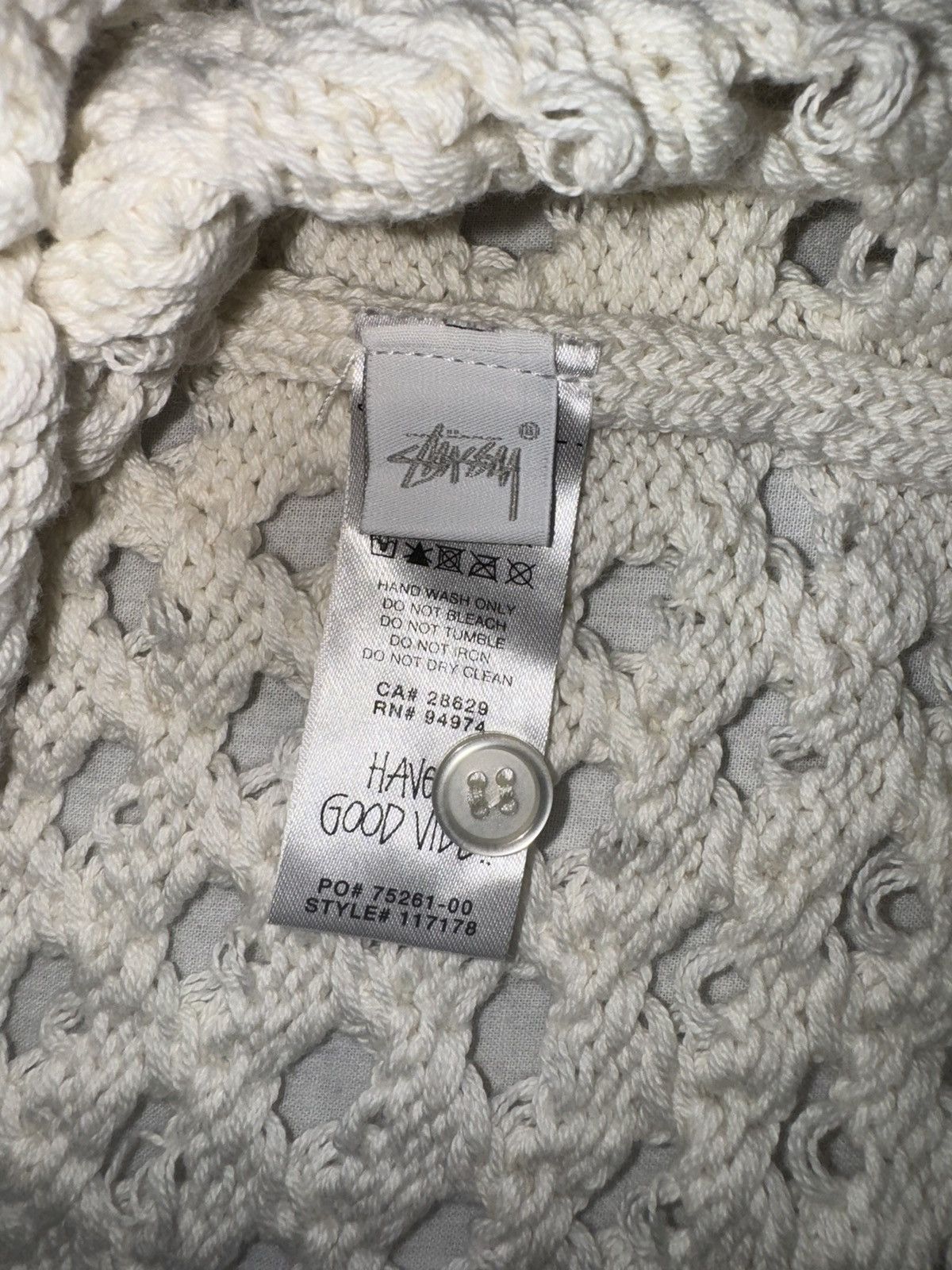 Stussy Stussy Big Mesh Crochet Polo Size US L / EU 52-54 / 3 - 5 Thumbnail