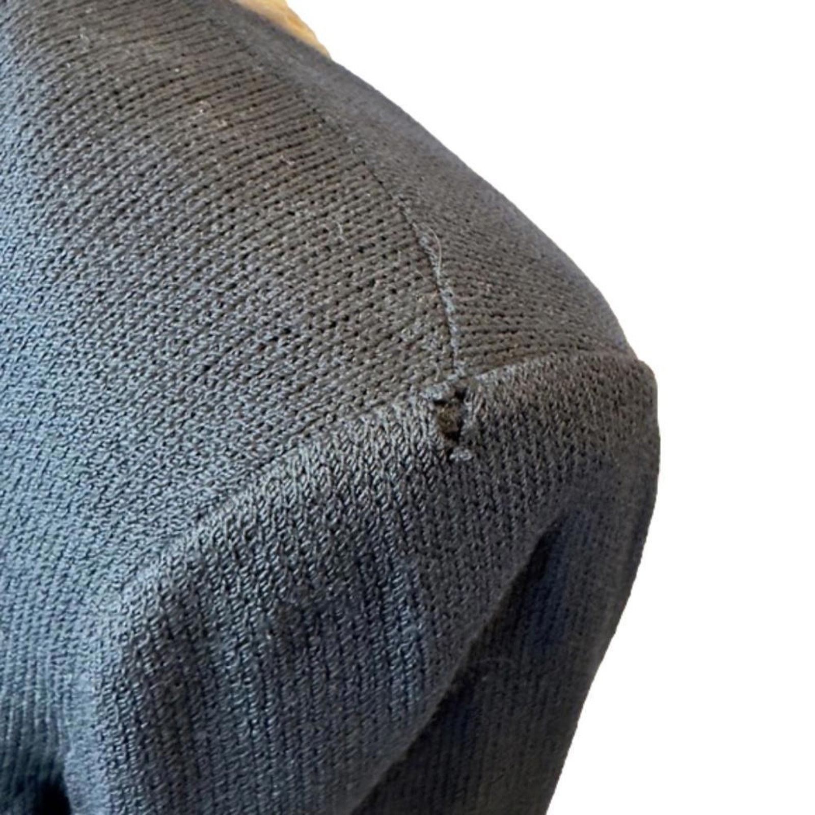 St. John St John Black Cardigan with Cream Accents Size M / US 6-8 / IT 42-44 - 4 Thumbnail