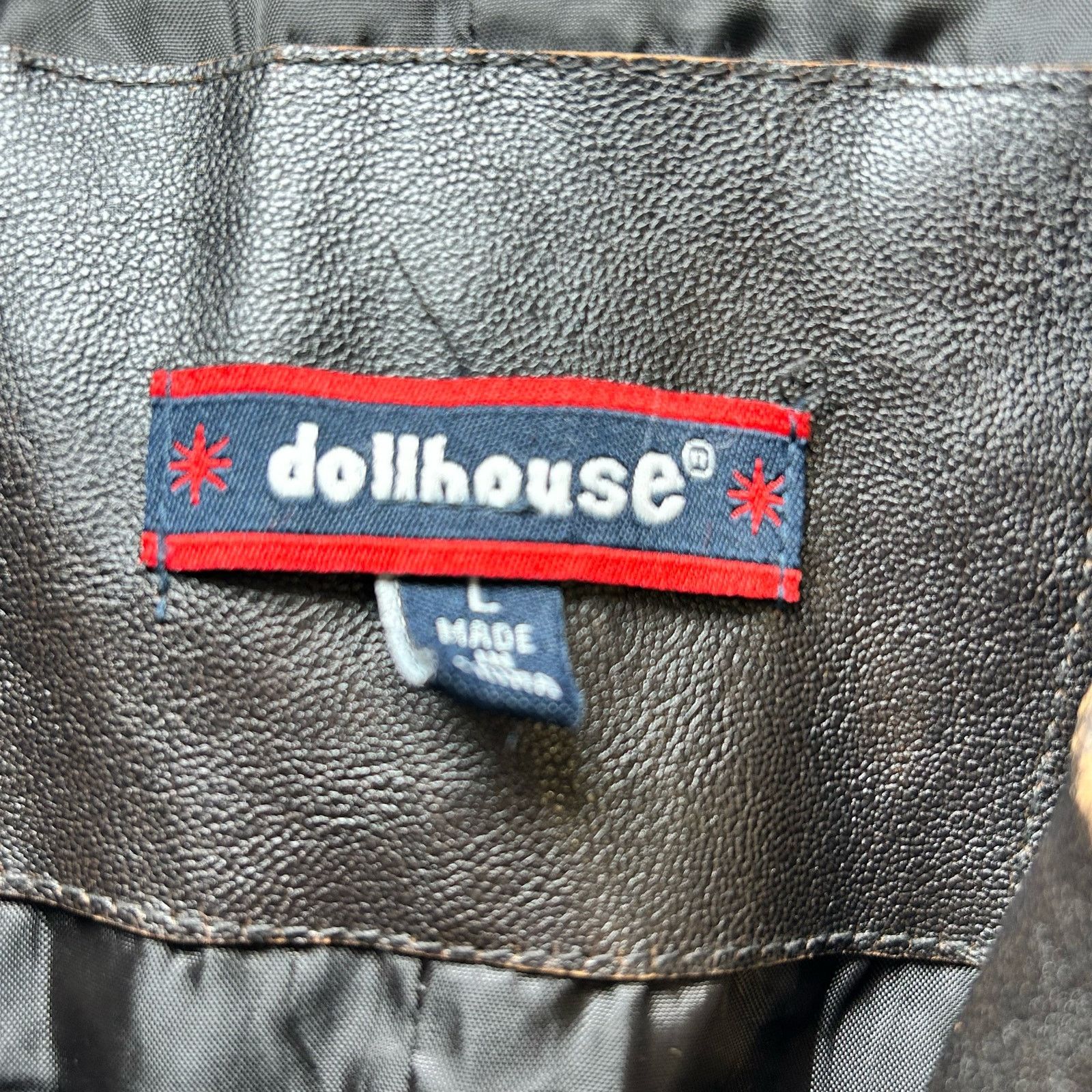 Vintage Y2K 90s Faux Leather Brown Pleather Jacket Lace Distressed Size M / US 6-8 / IT 42-44 - 7 Thumbnail