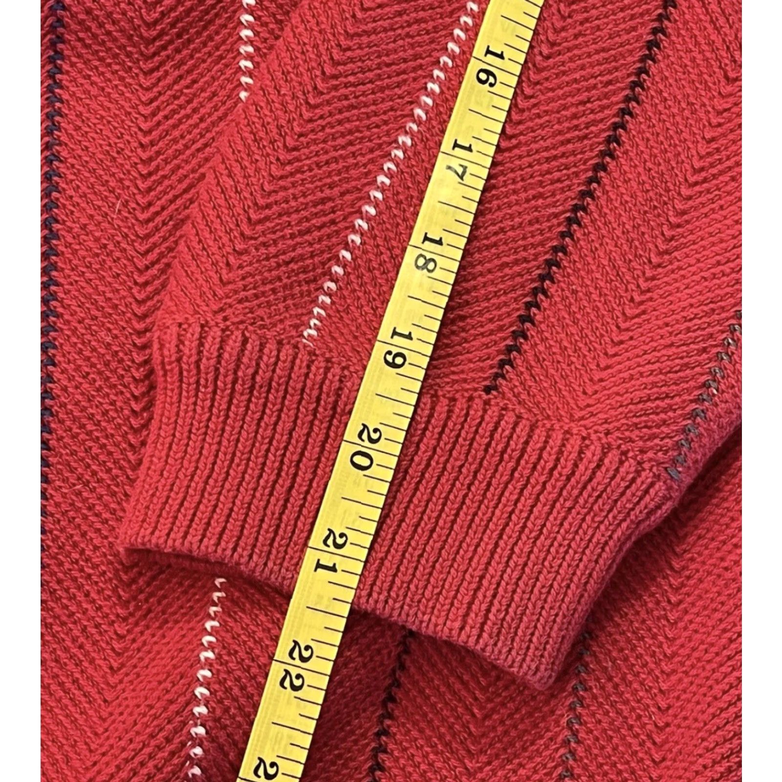 Chaps VINTAGE Chaps Ralph Lauren Sweater XL Mens Crew Neck Pullover Red Knit Cotton Logo Size US XL / EU 56 / 4 - 7 Thumbnail