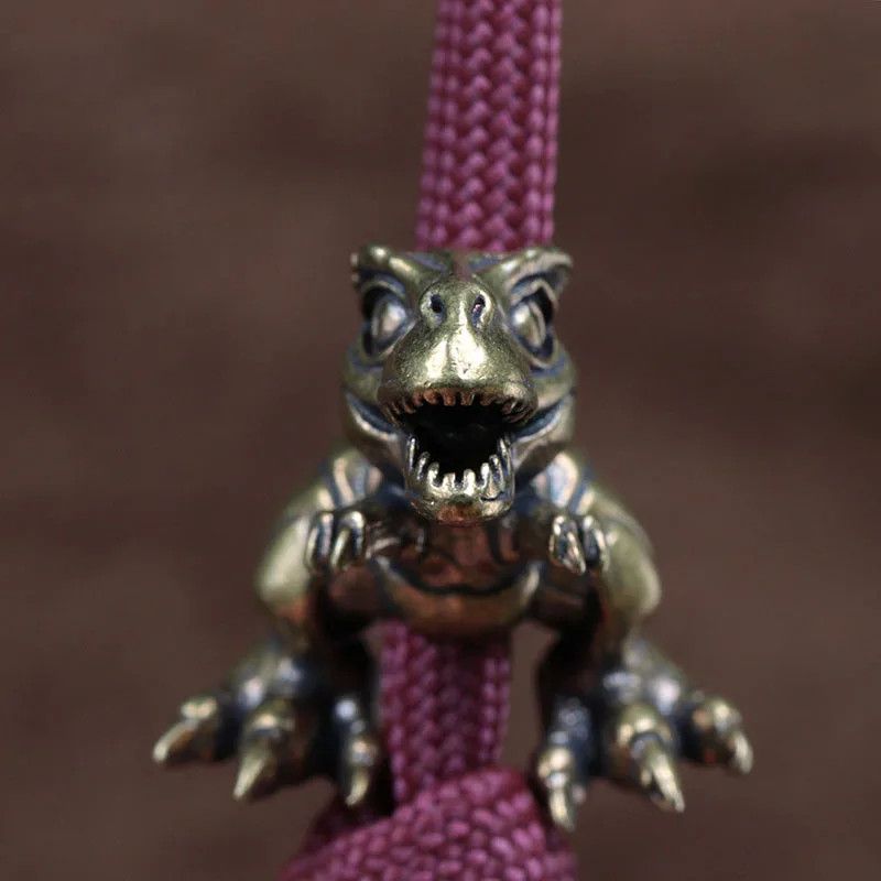 Handmade 2Pcs Tyrannosaurus Knife Beads Paracord Bead Zipper Umbrella Size ONE SIZE - 2 Thumbnail