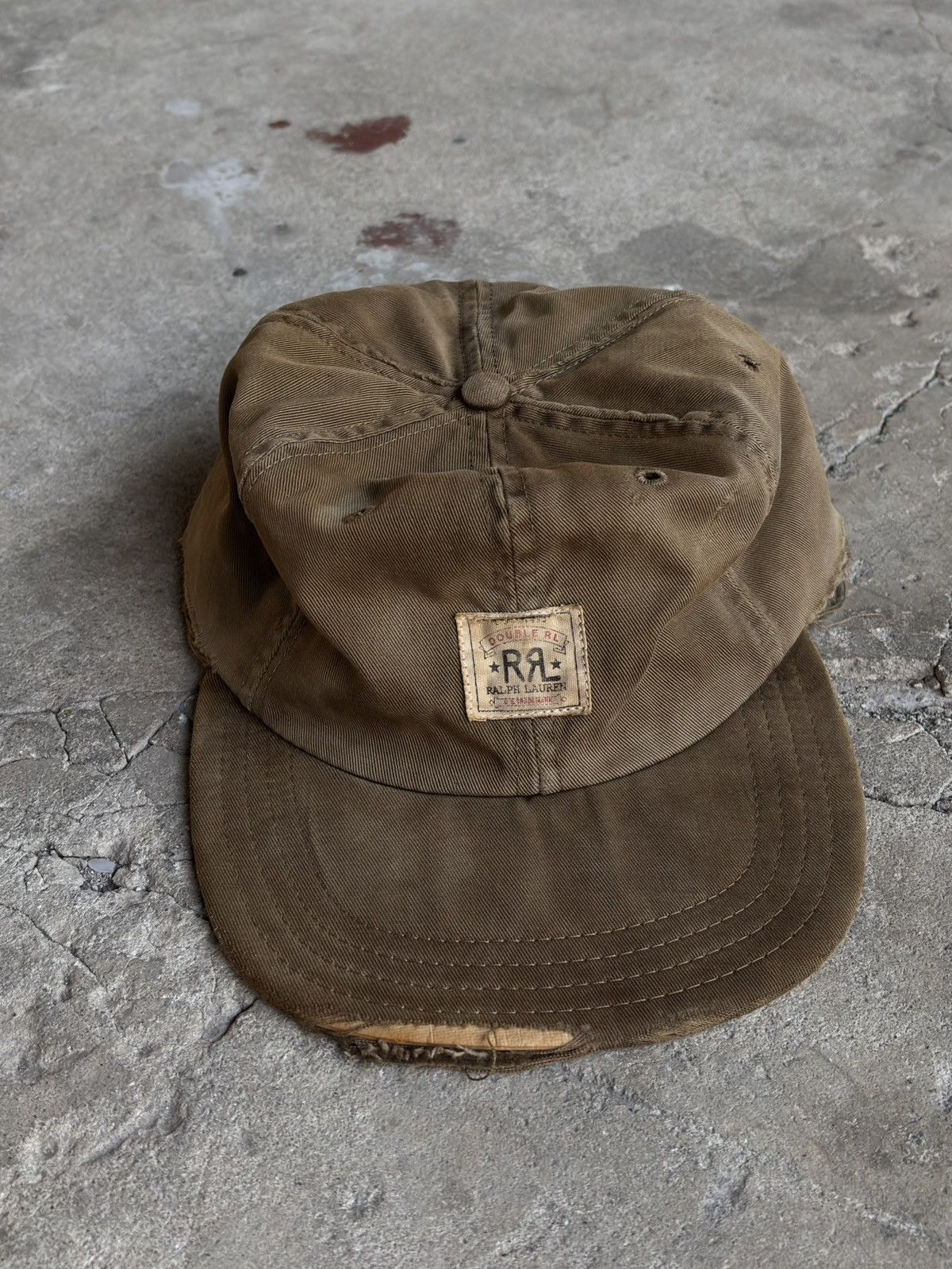 RRL Ralph Lauren Distressed!!! VTG Double RL Ralph Lauren Hat Size ONE SIZE - 2 Thumbnail