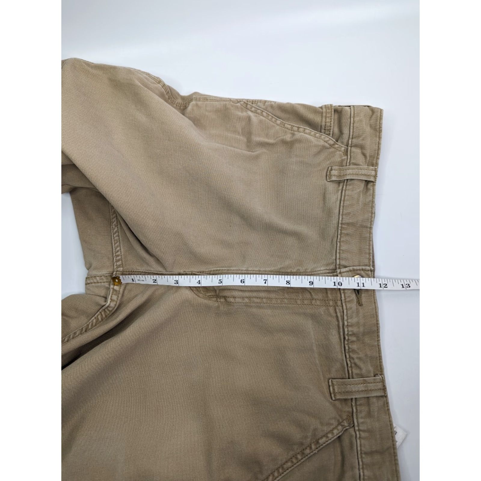 Carhartt Carhartt Pants - 36x30 - Khaki Canvas Relaxed Fit - 5-Pocket Carpenter Workwear Mens Regular Belt Loops Carhartt Logo Size US 36 / EU 52 - 7 Thumbnail