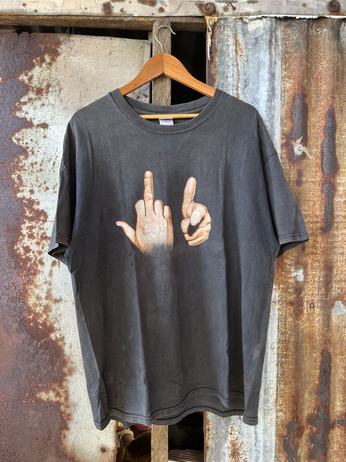 A$AP Rocky × Vintage Asap Rocky Fuck You Hands Tee | Grailed