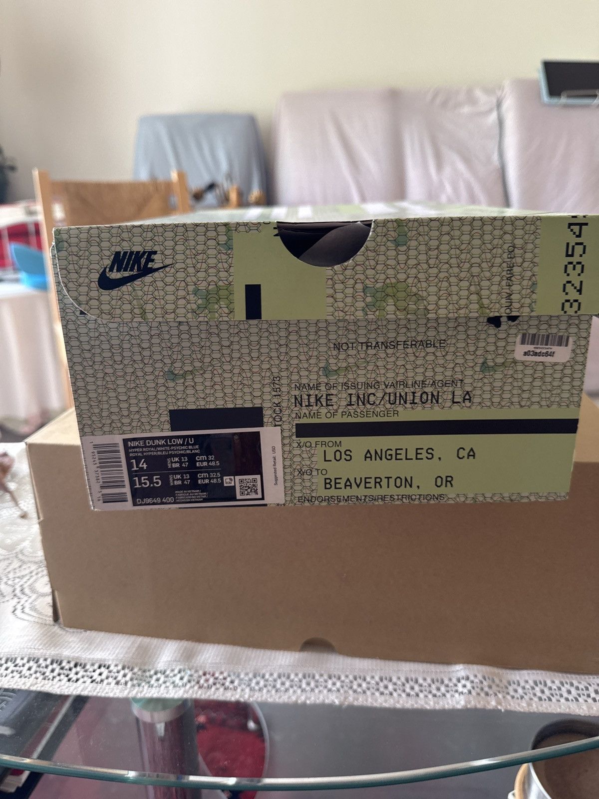 Nike × Union LA Union LA Passport Pack Dunk - Argon Blue Size US 14 / EU 47 - 8 Thumbnail