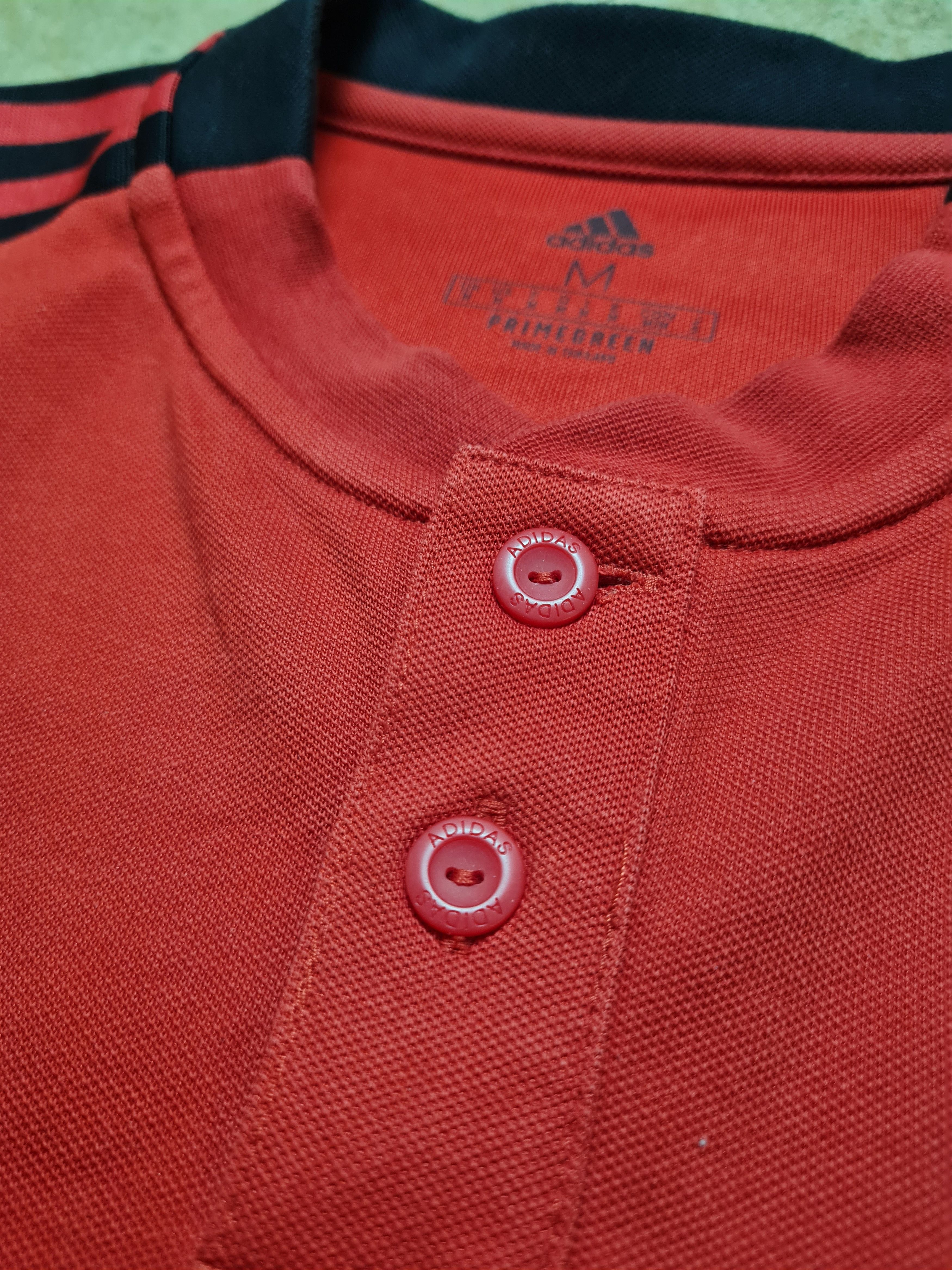 Adidas Polo Adidas Men's Red Manchester United 3-Stripes H63964 Size US M / EU 48-50 / 2 - 11 Thumbnail