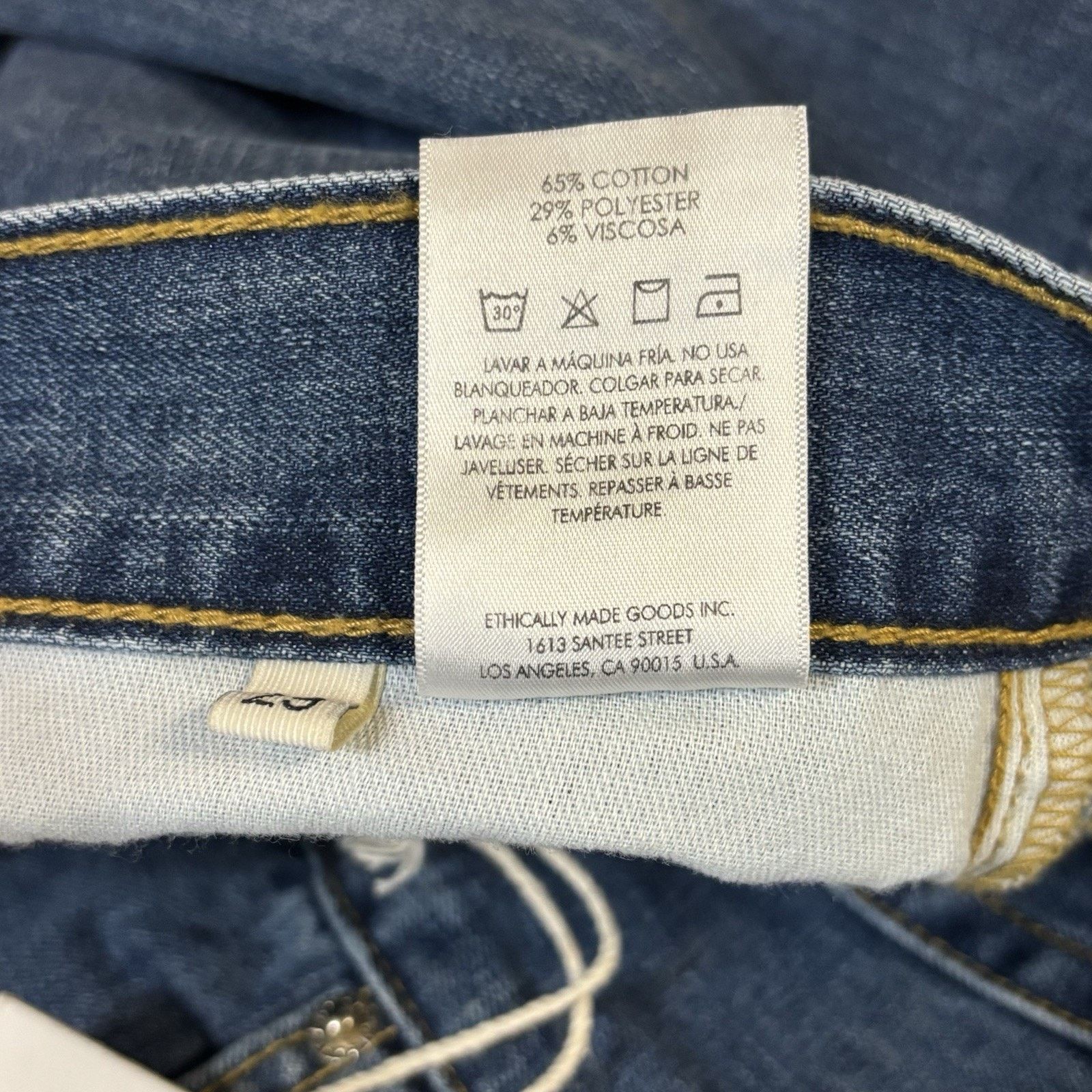 ETICA Etica Relaxed Button Fly Wide Leg Jeans Blue W's 29 [33x33] Size 33" - 8 Thumbnail