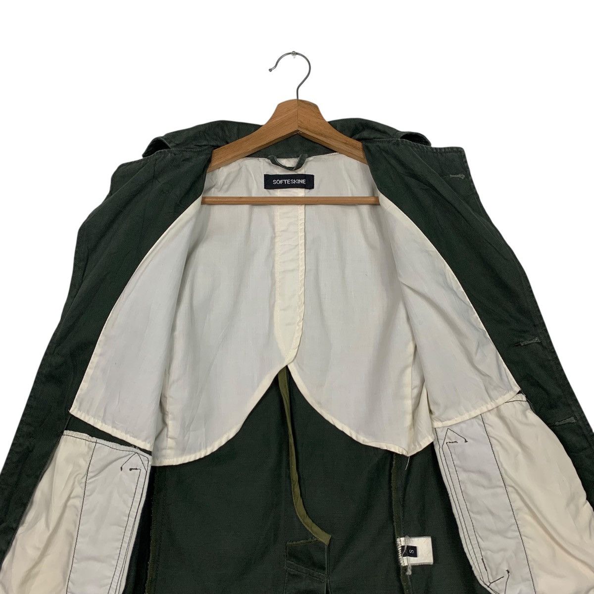 Vintage 90’s SOFTESKINE Olive Green Casual Jacket #2652-C119 Size US S / EU 44-46 / 1 - 11 Thumbnail