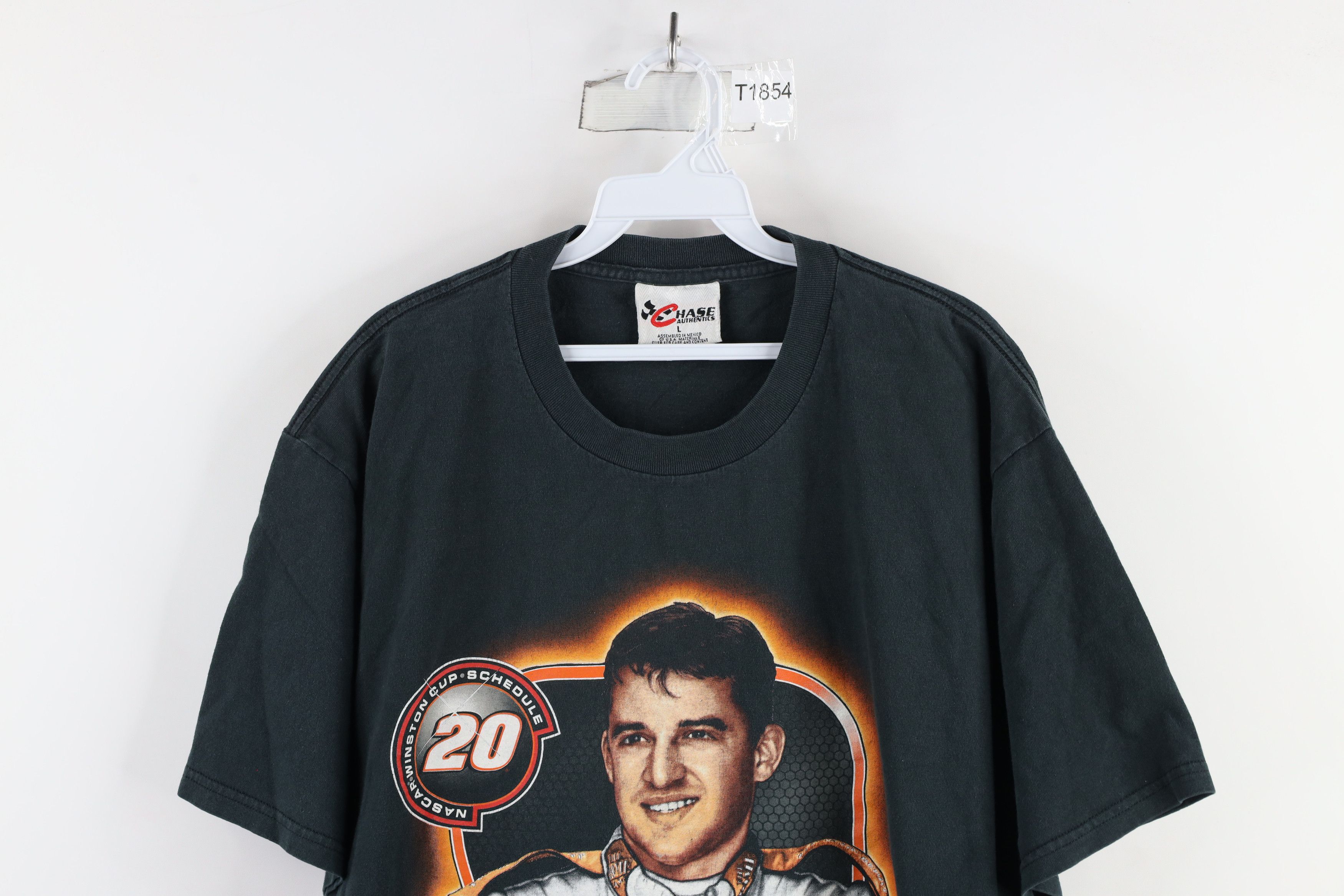 Vintage Vintage Y2K 2000 NASCAR Tony Stewart Racing T-Shirt Black Size US L / EU 52-54 / 3 - 2 Thumbnail