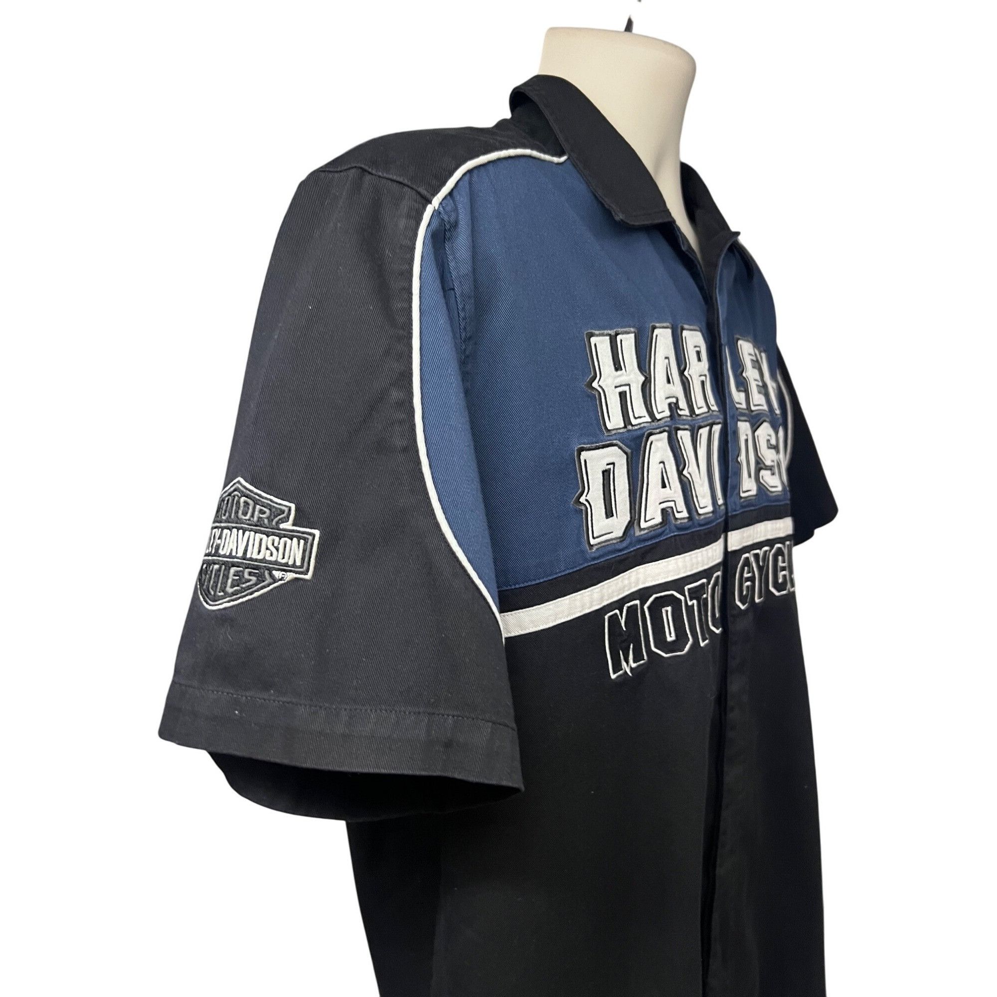 Harley Davidson Harley Davidson Mens Retro Mechanic Garage Black Blue Colorb Size US M / EU 48-50 / 2 - 4 Thumbnail