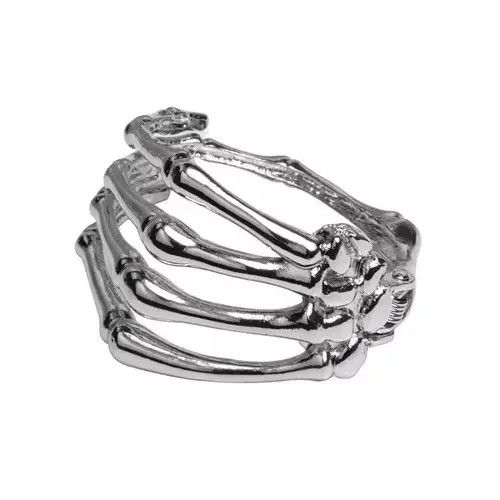 Jewelry Punk Metal Skull Claw Bracelet Size ONE SIZE - 4 Thumbnail