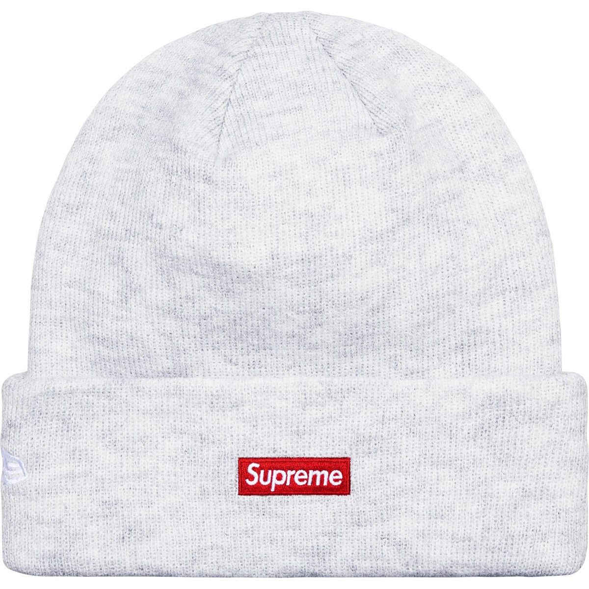 Hypebeast Supreme New Era S Logo Beanie Light Ash Grey FW24 DS Size ONE SIZE - 2 Thumbnail