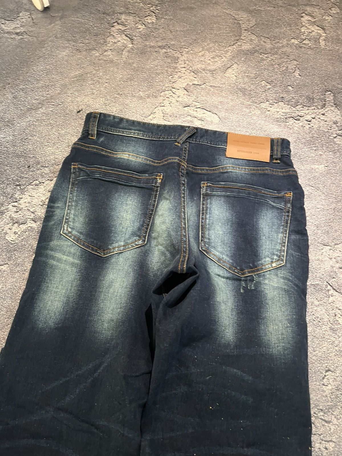 Vintage Heavy Washed Distressed Shredded Japanese Denim Size US 31 - 5 Thumbnail