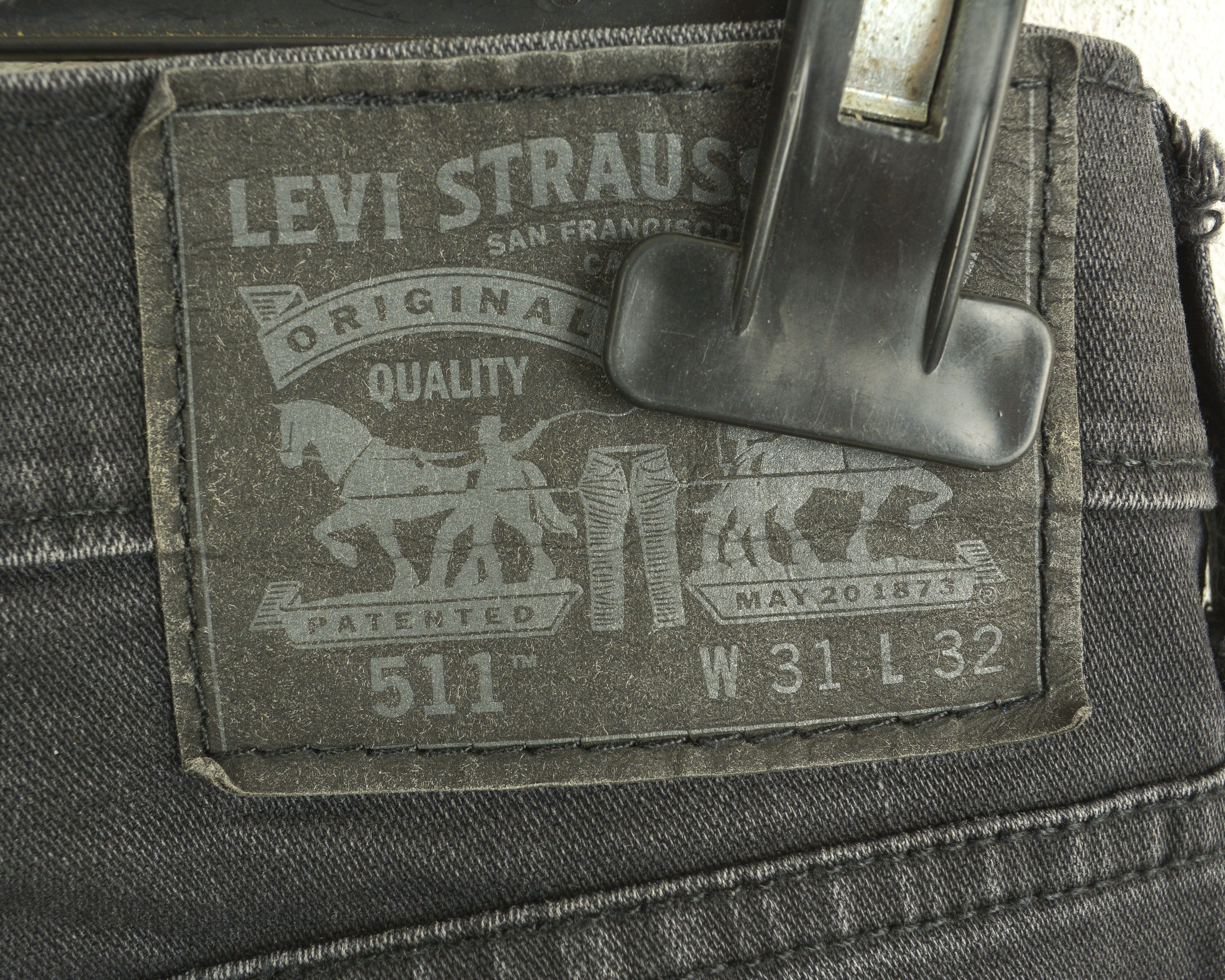 Levi's 511 Black Label Mens W31 L32 Slim Straight Jeans Denim Size US 31 - 3 Thumbnail
