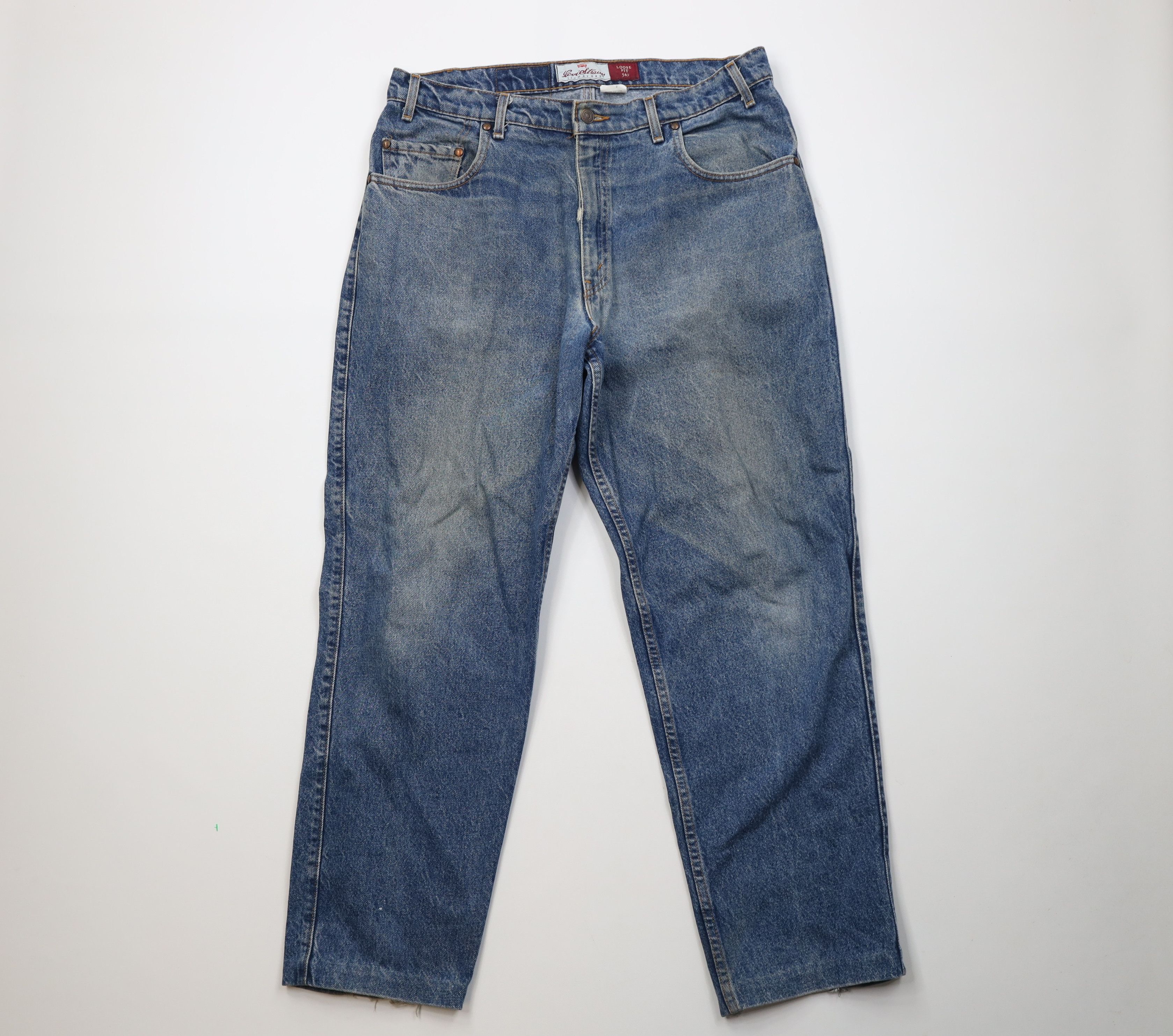 Levi's Vintage 90s Levis 545 Loose Fit Denim Jeans Blue Cotton USA Size US 36 / EU 52 - 1 Thumbnail