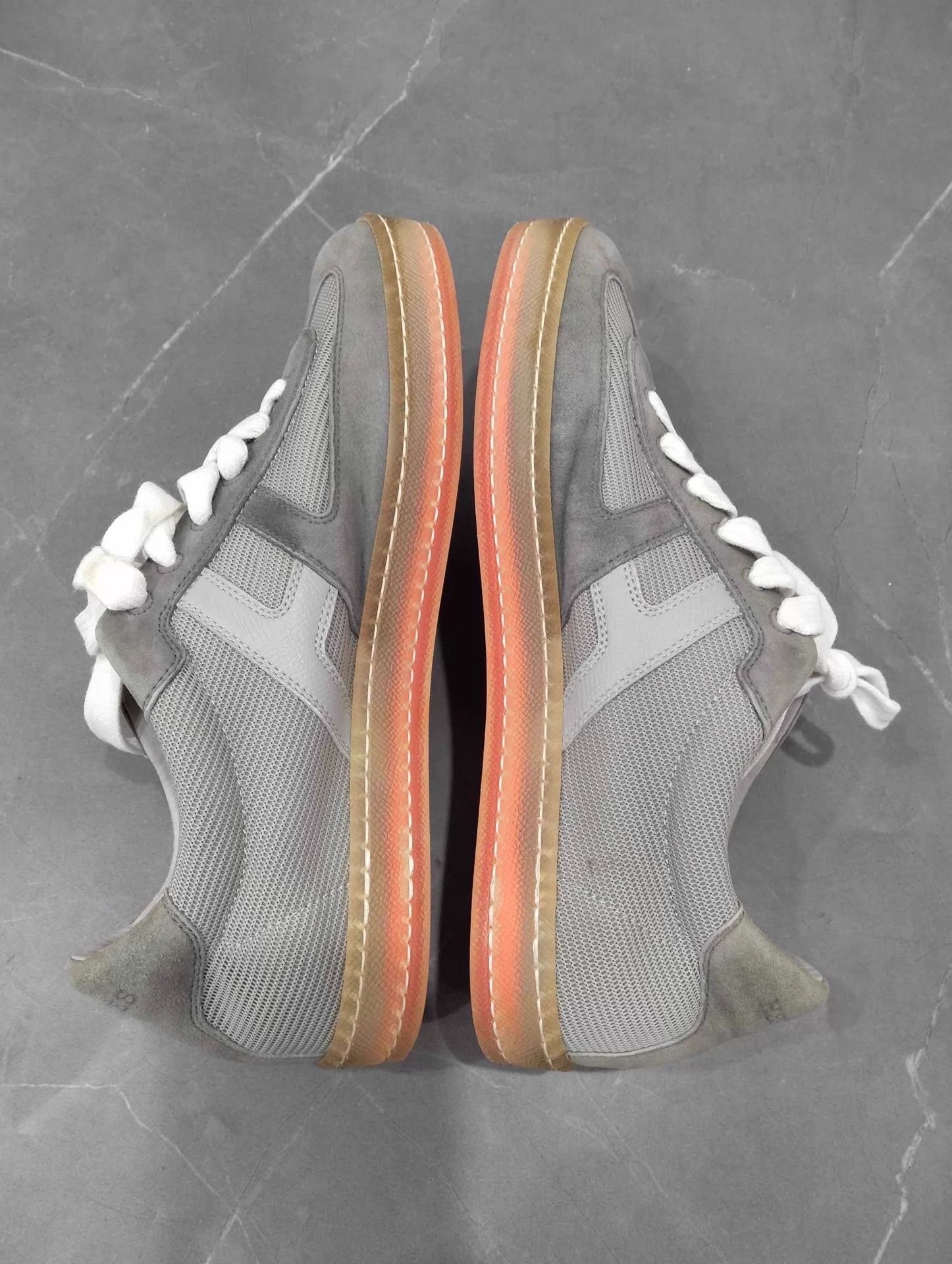 Hermes HERMES gray calfskin leather sneaker 39.5 Size US 9 / IT 39 - 2 Thumbnail