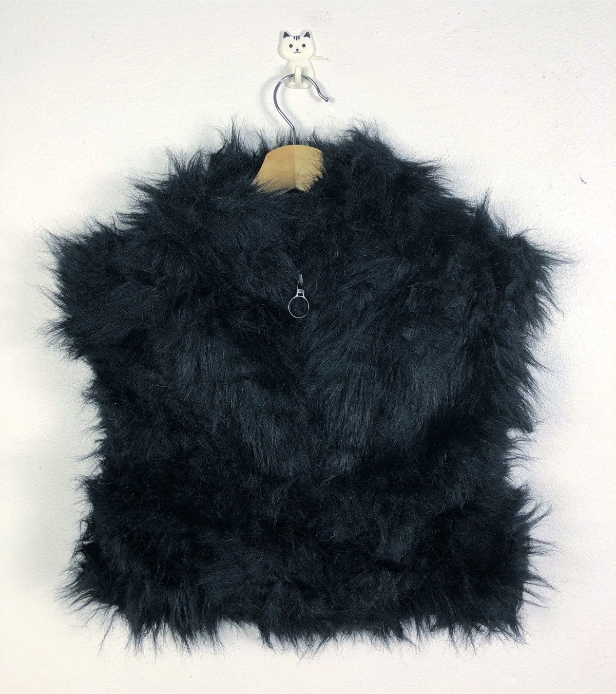 image of Diesel Female Faux Fur Vest Made In Italy in Black, Women's (Size Small)