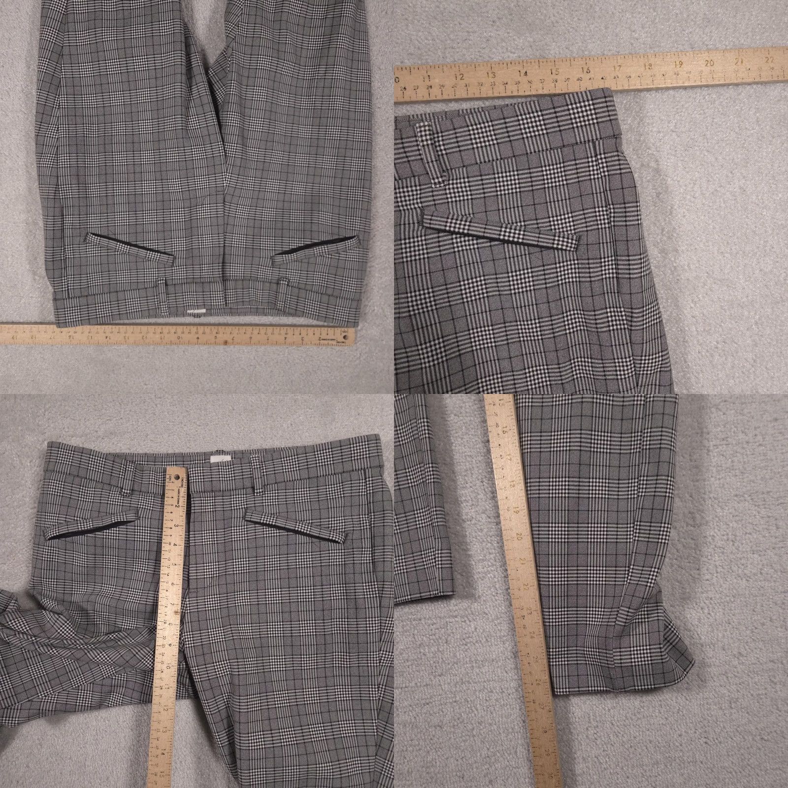 Gap GAP Pants Womens 12 Gray Plaid Signature Skinny Ankle Stretch Work Dress Career Size 34" / US 12 / IT 48 - 8 Thumbnail