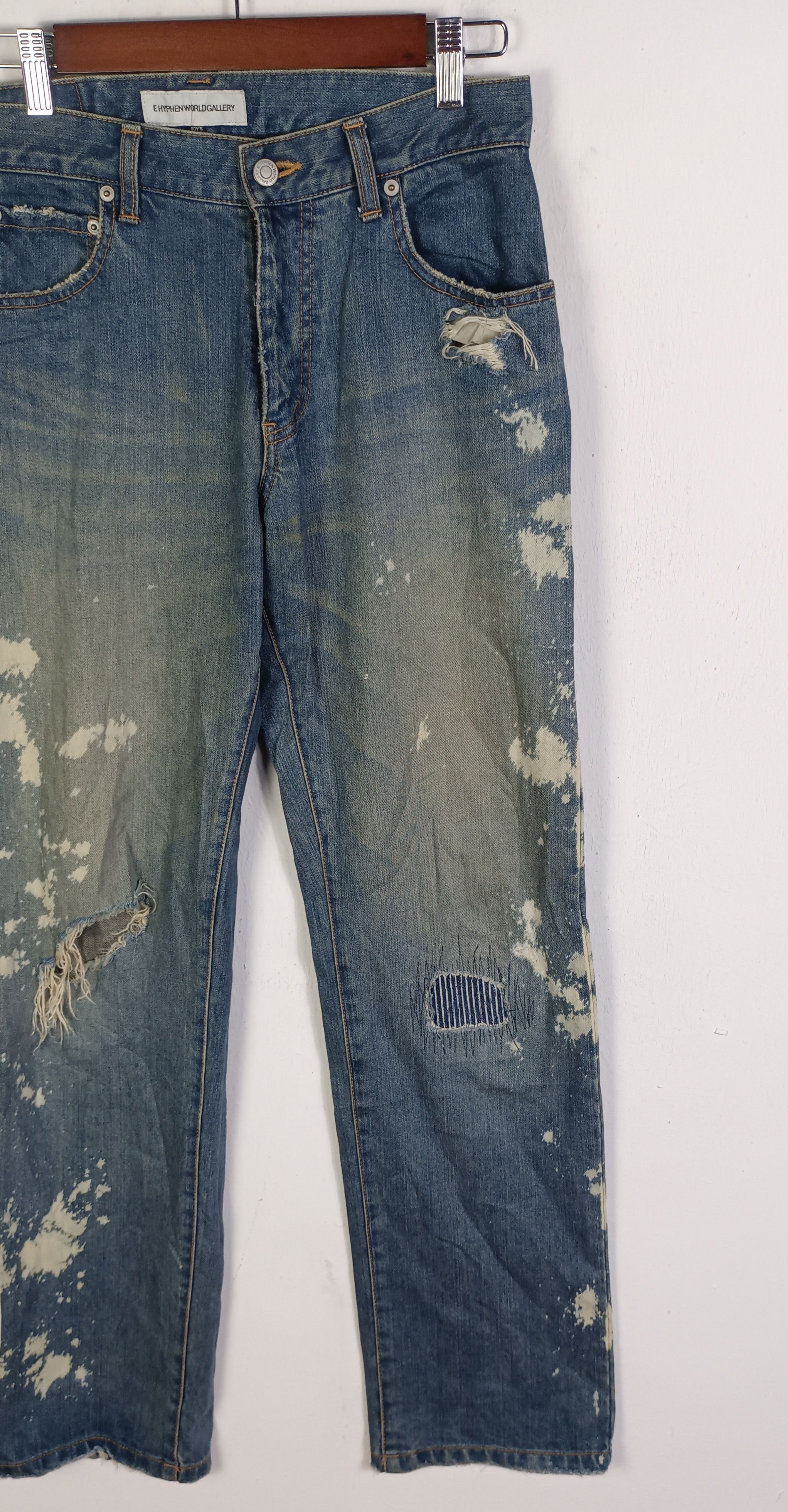 Japanese Brand × Jean × Vintage Vintage💥 Ehyphen World Gallery Mens Distressed Jeans Size US 30 / EU 46 - 5 Thumbnail