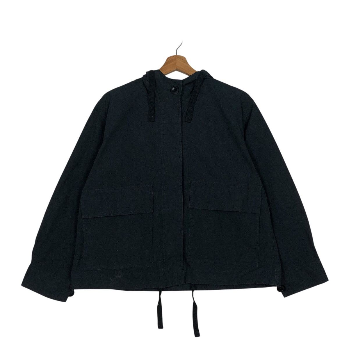 Margaret Howell 📌Rich Black Vintage Cropped Hoodie Jacket Chore MHL Size US M / EU 48-50 / 2 - 13 Thumbnail