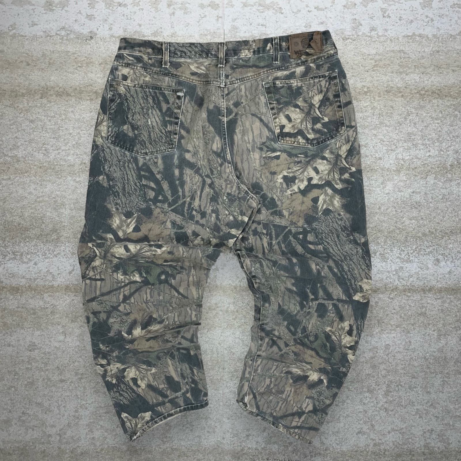 image of Vintage Wrangler Mossy Oak Camo Jeans Baggy Woodland 90S, Men's (Size 38)