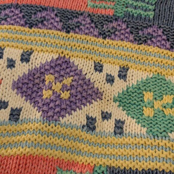 Britches × Vintage Britches Hand Knit Chunky Pastel Crewneck Sweater Size Large Size L / US 10 / IT 46 - 3 Thumbnail