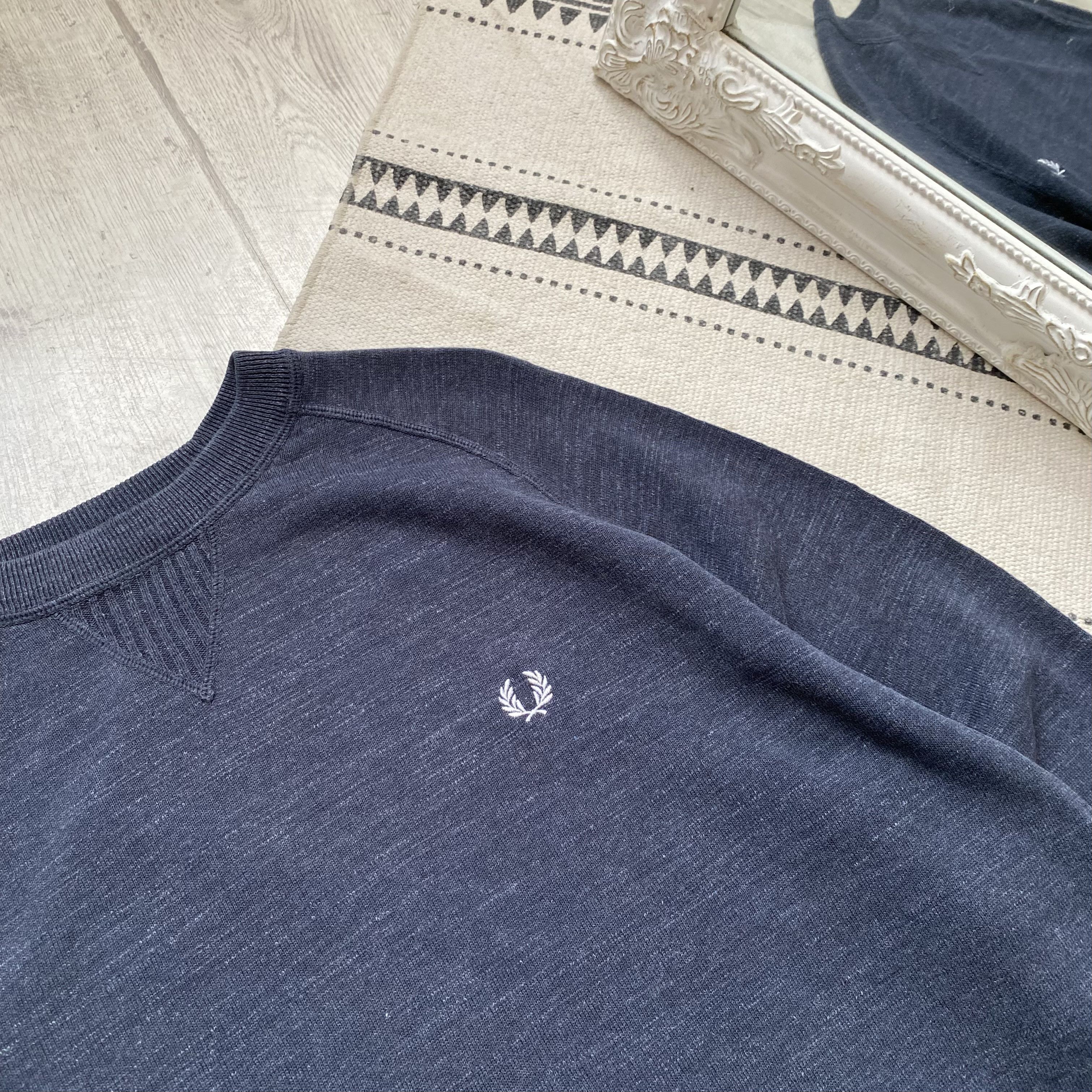 Fred Perry Vintage Fred Perry Sweatshirt Sweater Luxury designer Size US XL / EU 56 / 4 - 4 Thumbnail