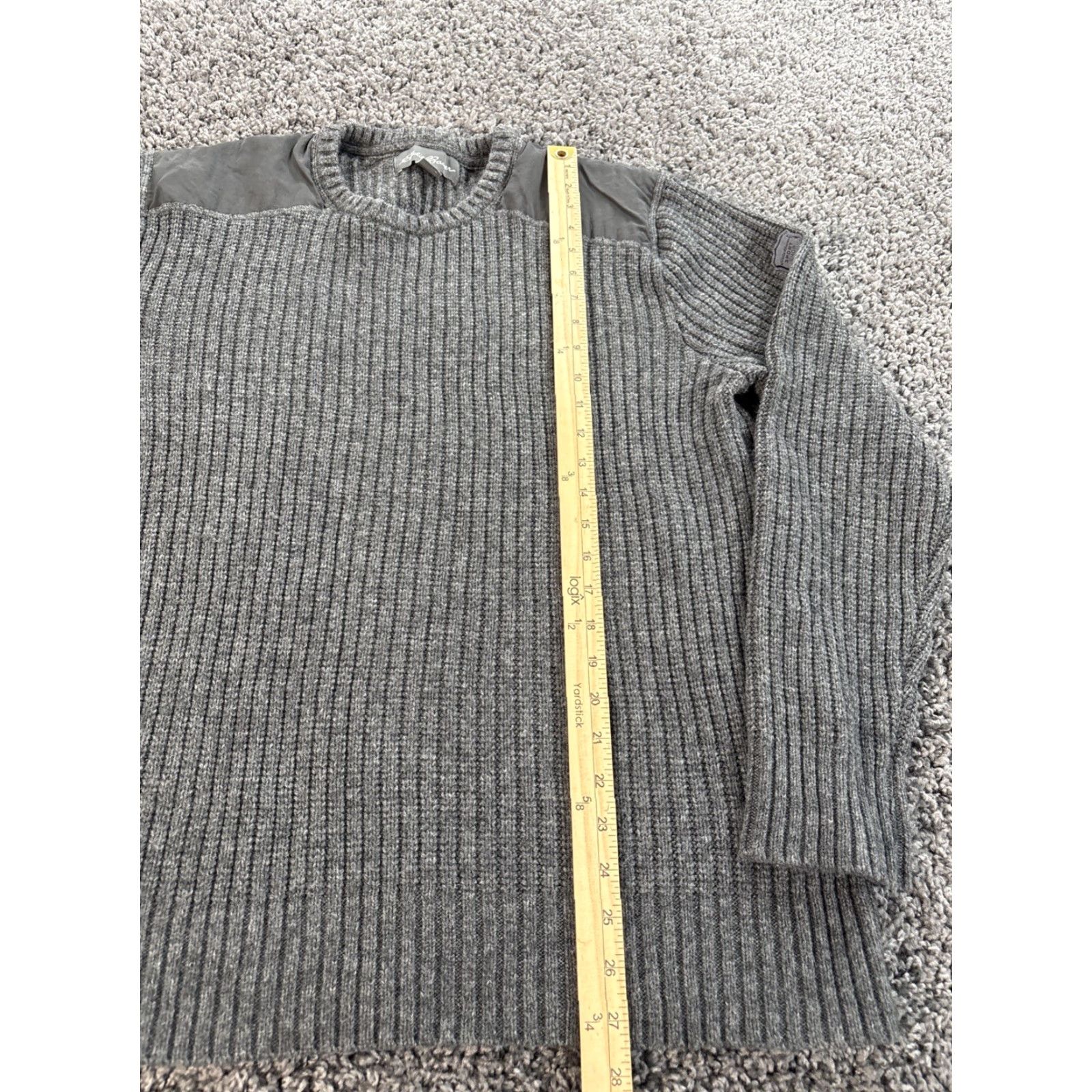 Eddie Bauer Eddie Bauer Sweater Men XL Gray Crew Neck Relaxed Knit Pullover Sports Pattern Solid Size US XL / EU 56 / 4 - 2 Thumbnail