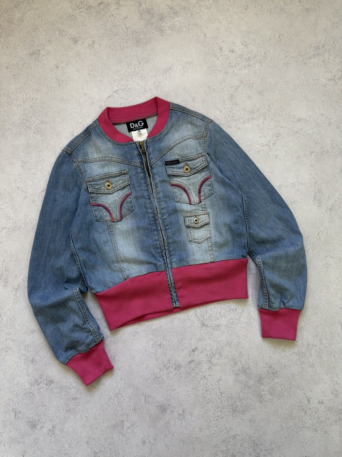 Dolce & Gabbana Vintage Dolce Gabbana Blue/Pink Denim Jacket Size 28/42 Size M / US 6-8 / IT 42-44 - 13 Thumbnail