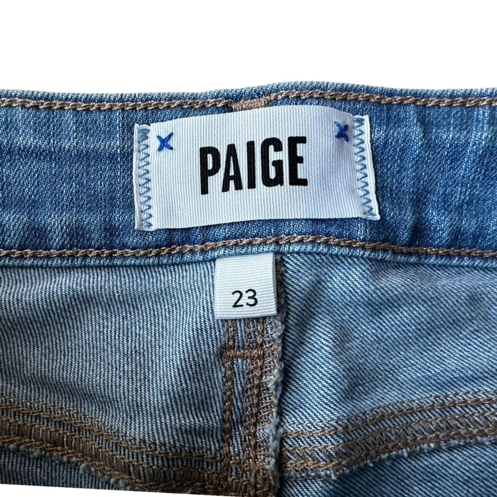 Paige Paige JAX KNEE SHORT Distressed Blue Fade Women’s Size 23. Size 25" / US 0 / IT 36 - 16 Thumbnail