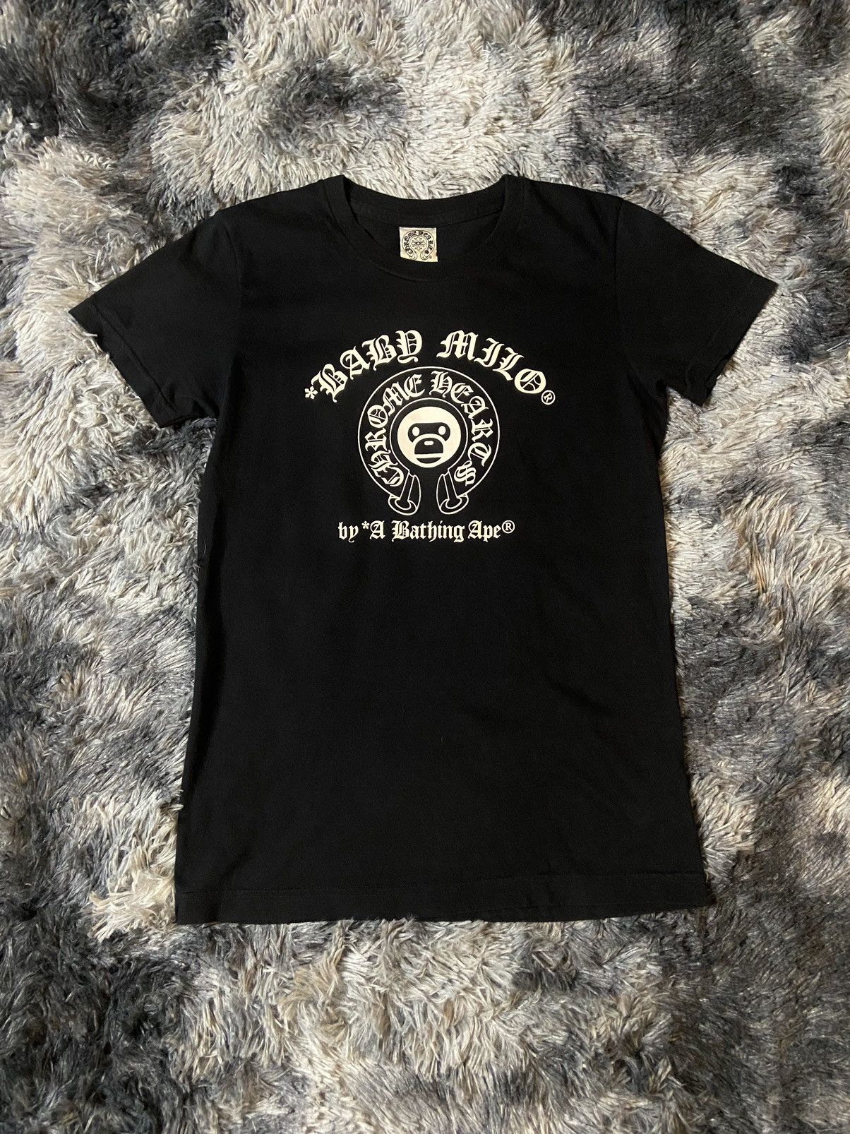 Bape × Chrome Hearts Bape x Chrome Hearts Baby Milo Horseshoe Ape Head ...