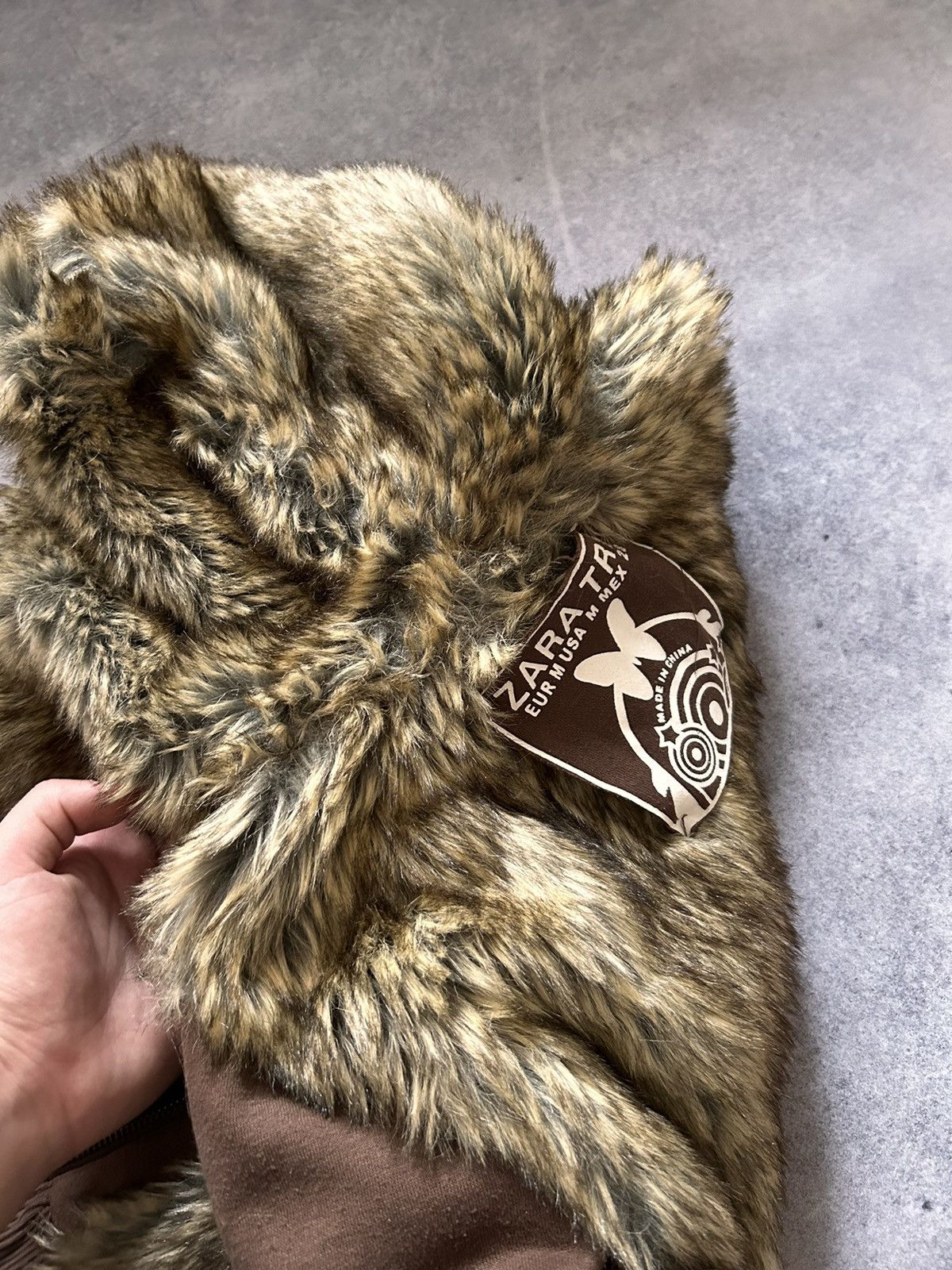 Zara Vintage Zara Brown If Six Was Nine fur hoodies y2k Size M / US 6-8 / IT 42-44 - 5 Thumbnail