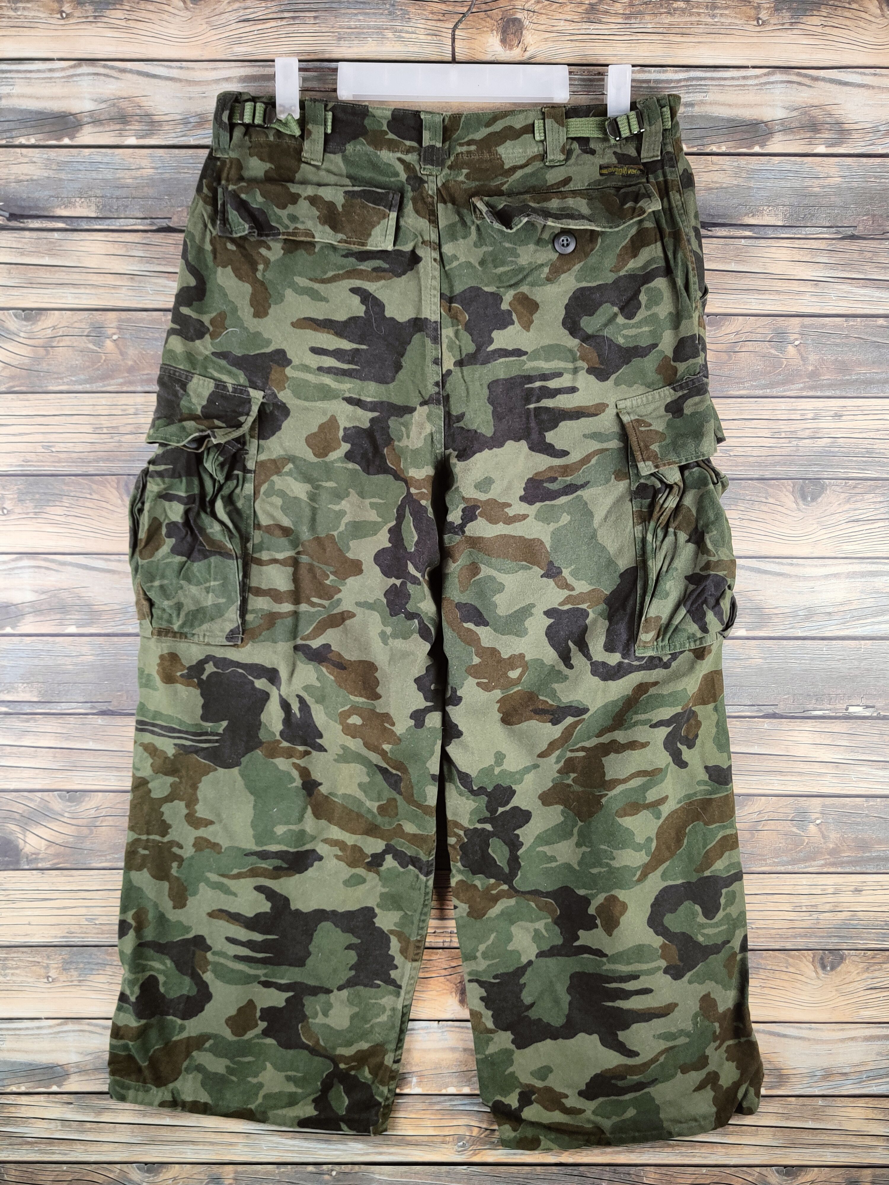 Japanese Brand Evenriver Camouflage Multipocket Cargo Pants #S2885 Size US 32 / EU 48 - 7 Thumbnail