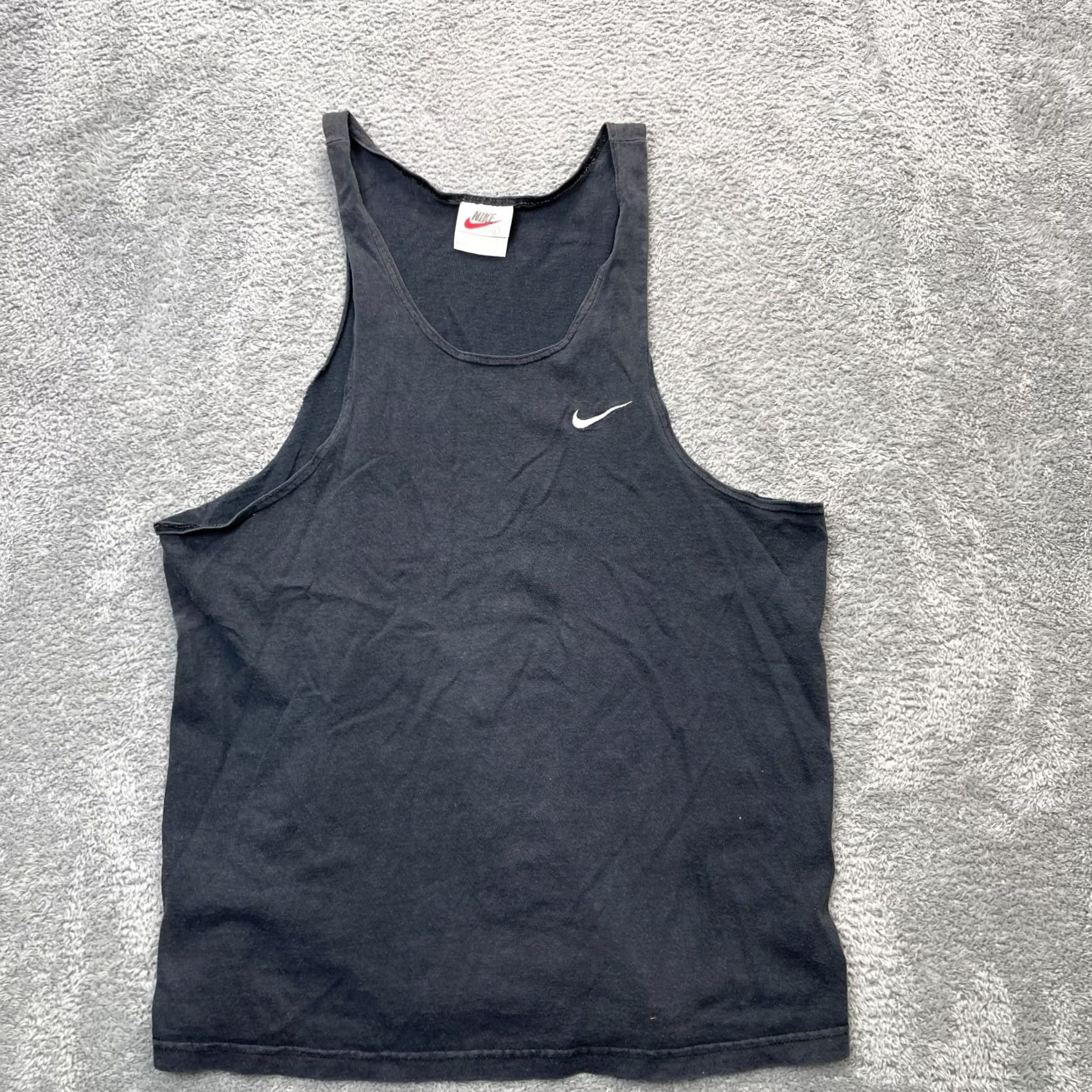Nike VINTAGE Nike Shirt Tank Mens Large Black 90s City Sports Swoosh Gym Activewear Size US L / EU 52-54 / 3 - 2 Thumbnail