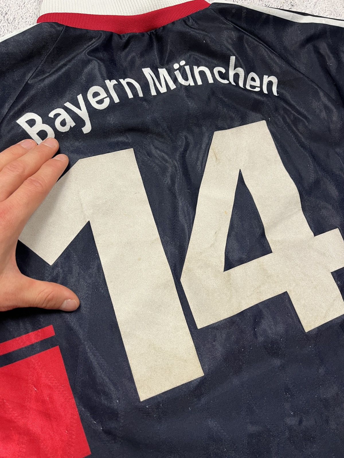 Adidas Bayern Munich Munchen 1997/99 Home Soccer Jersey #14 Basler Size US L / EU 52-54 / 3 - 21 Thumbnail