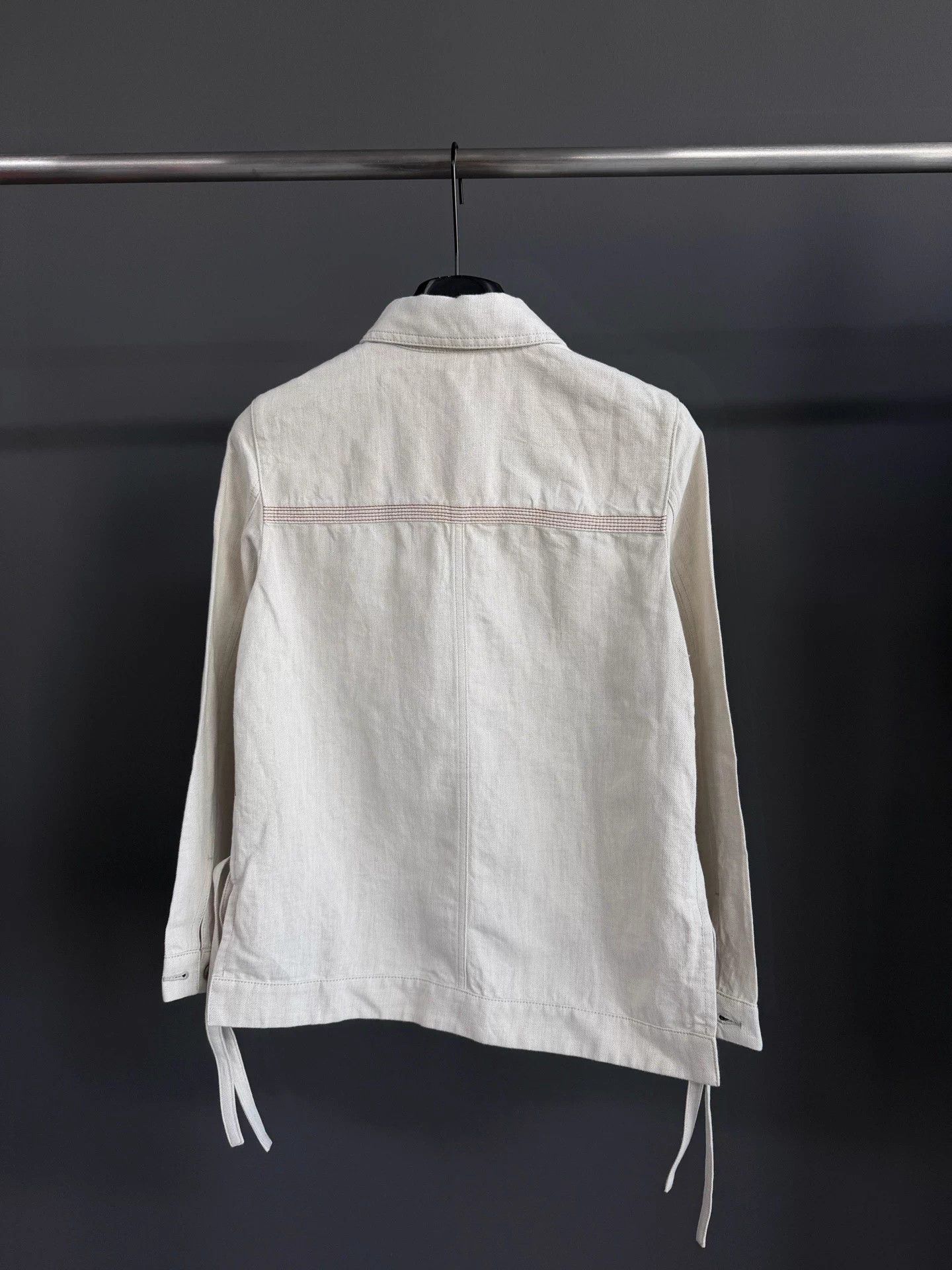Loewe LOEWE SS24 Appliqué Lapel Casual Jacket Women's White Size XXS / US 00 / IT 34 - 2 Thumbnail
