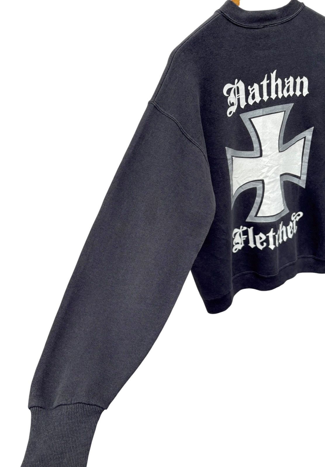 Vintage Vintage 90s Nathan Fletcher Cross Graphic Faded Sweatshirt Size US M / EU 48-50 / 2 - 12 Thumbnail
