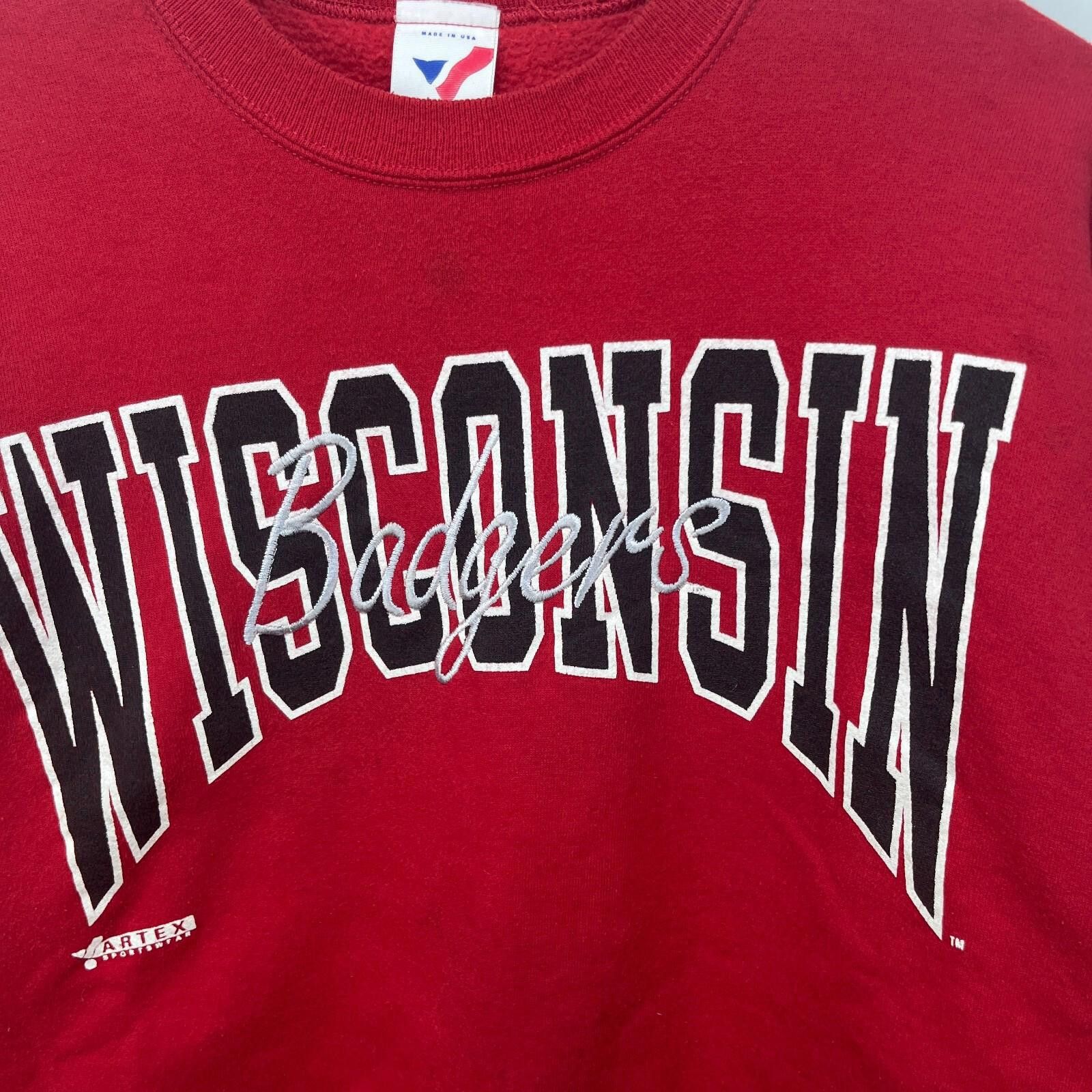 Other Vintage 90s Wisconsin Badgers University Sweatshirt XL Size ONE SIZE - 2 Thumbnail