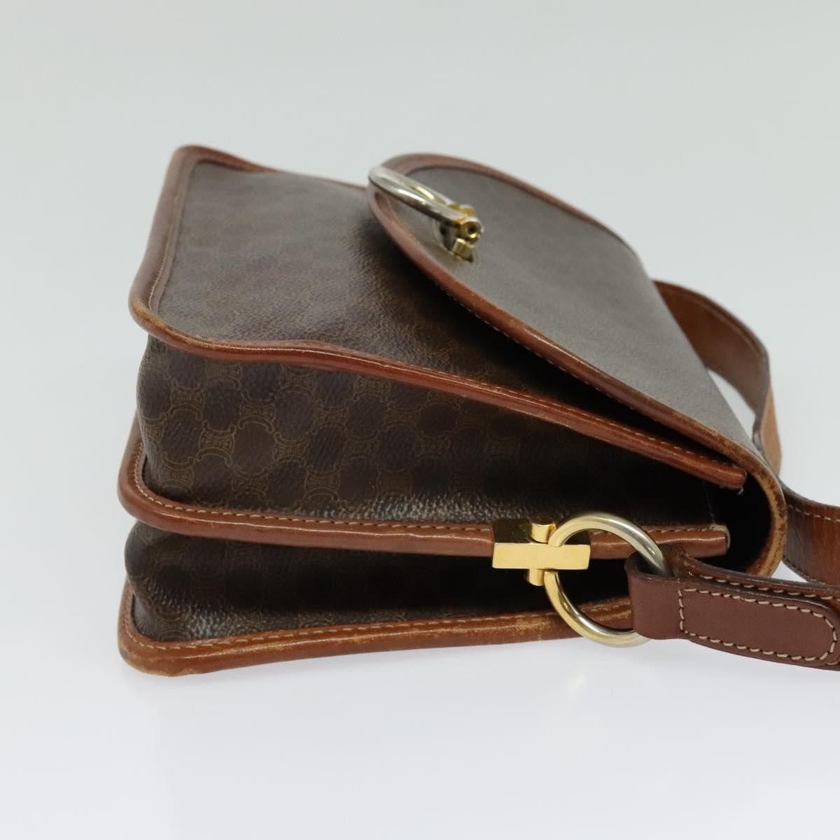 Celine CELINE Macadam Canvas Shoulder Bag Pvc Leather Brown Gold Size ONE SIZE - 5 Thumbnail