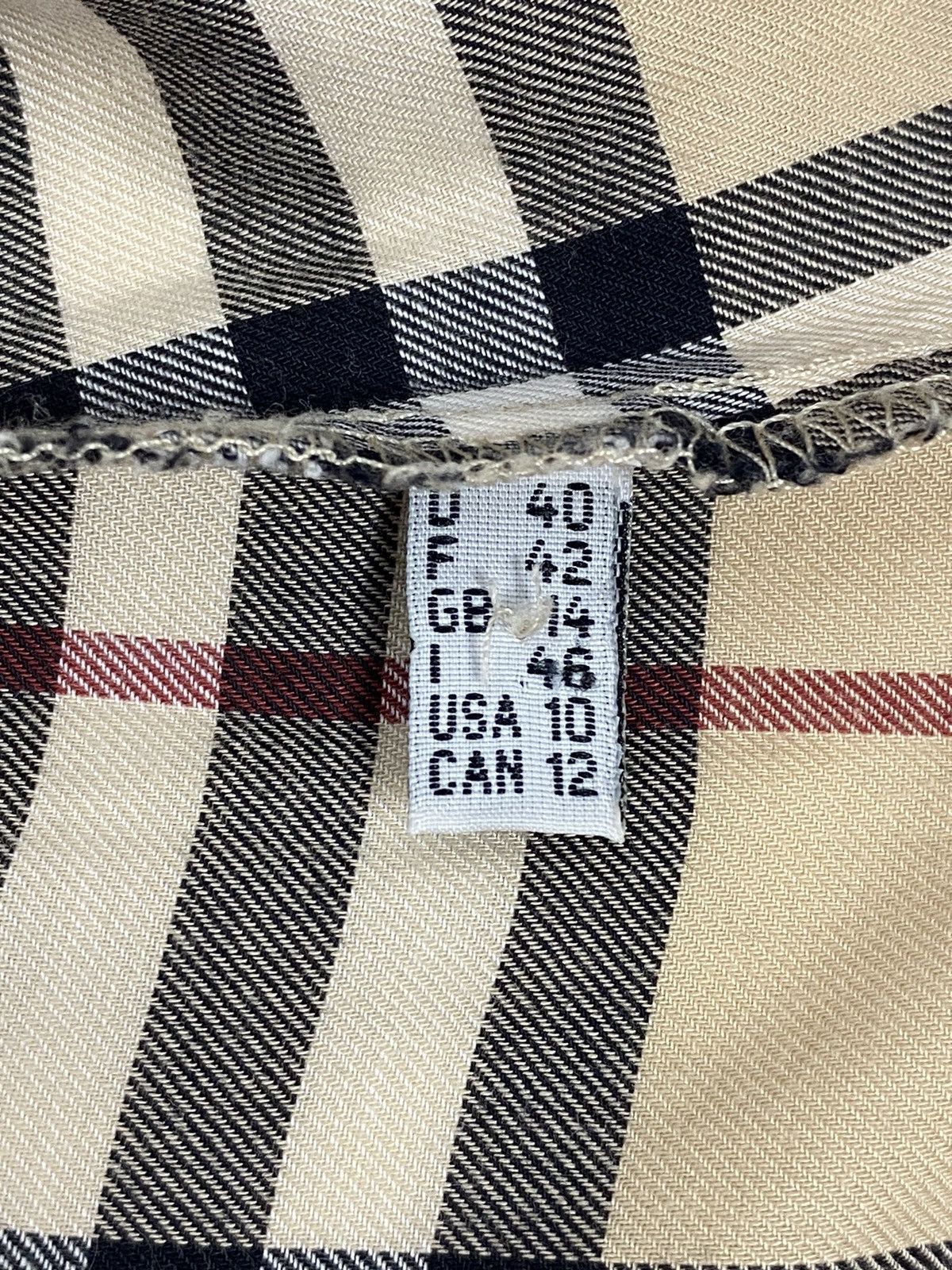 Burberry 1990s Vintage Burberry London Nova Check 3/4 Button Up Shirt Size L / US 10 / IT 46 - 17 Thumbnail
