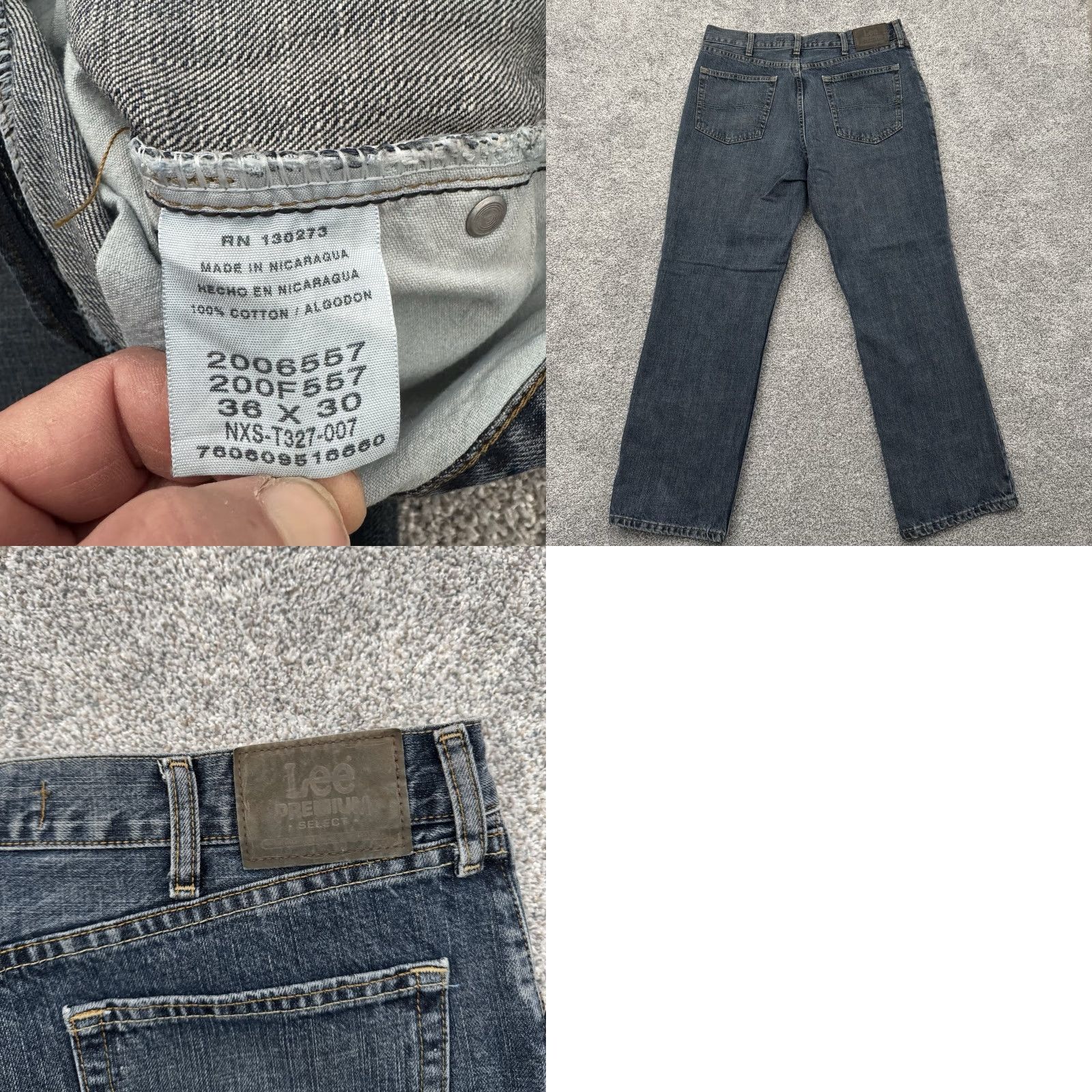 Lee Lee Jeans Mens 36x30 Jeans Relaxed Straight Leg City Grunge Y2K Inspired Size US 36 / EU 52 - 8 Thumbnail