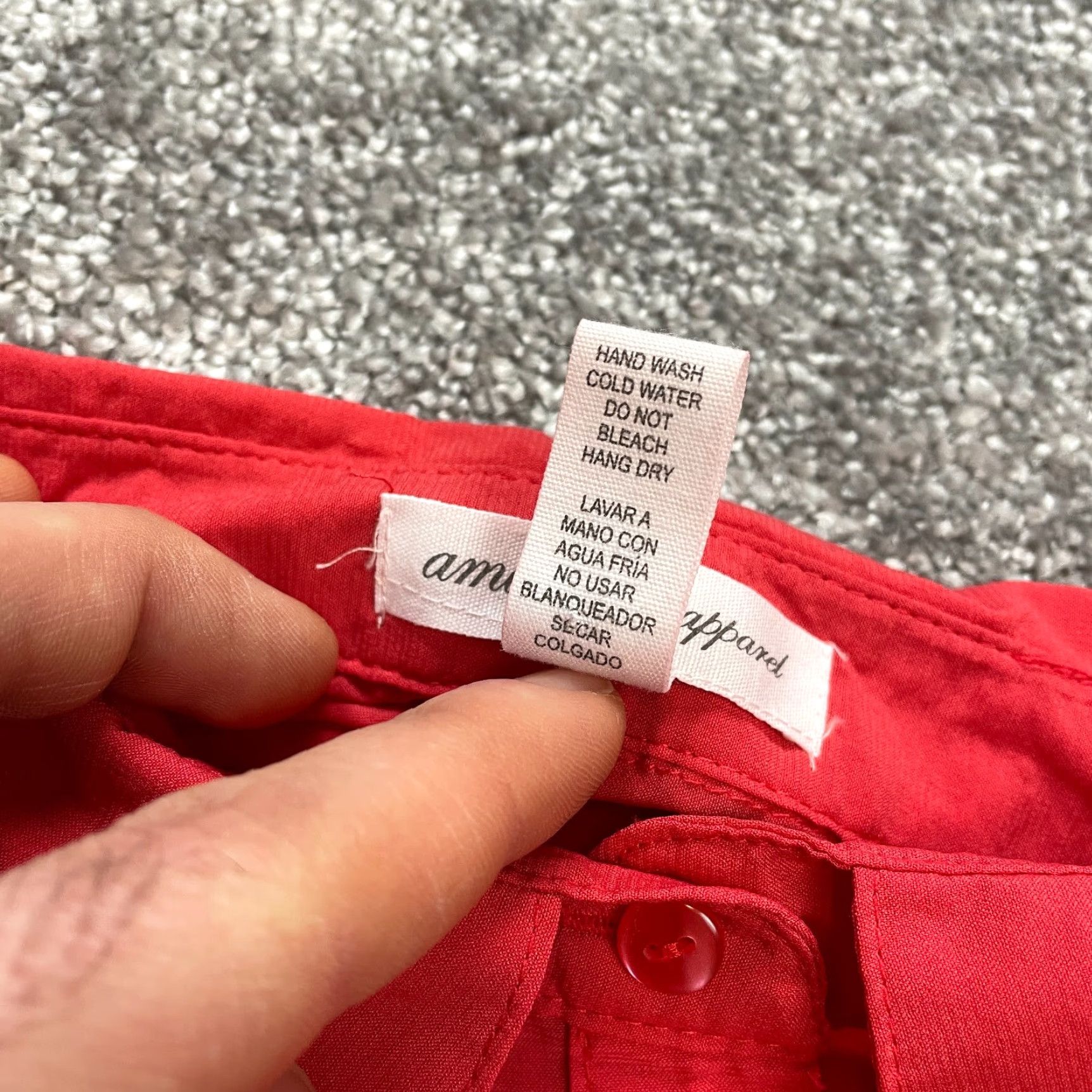 Vintage VINTAGE: No — Ambiance Apparel Blouse Button Up Shirt Womens 2X Red Solid Long Sleeve Top Size XXL / US 16-18 / IT 52-54 - 4 Thumbnail