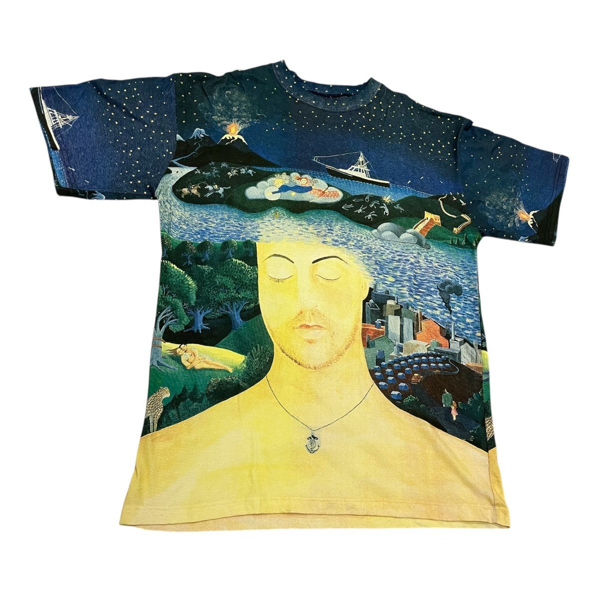 Band Tees Deadstock! Billy Joel River of Dreams 1993 AOP Tee Size US XL / EU 56 / 4 - 3 Thumbnail