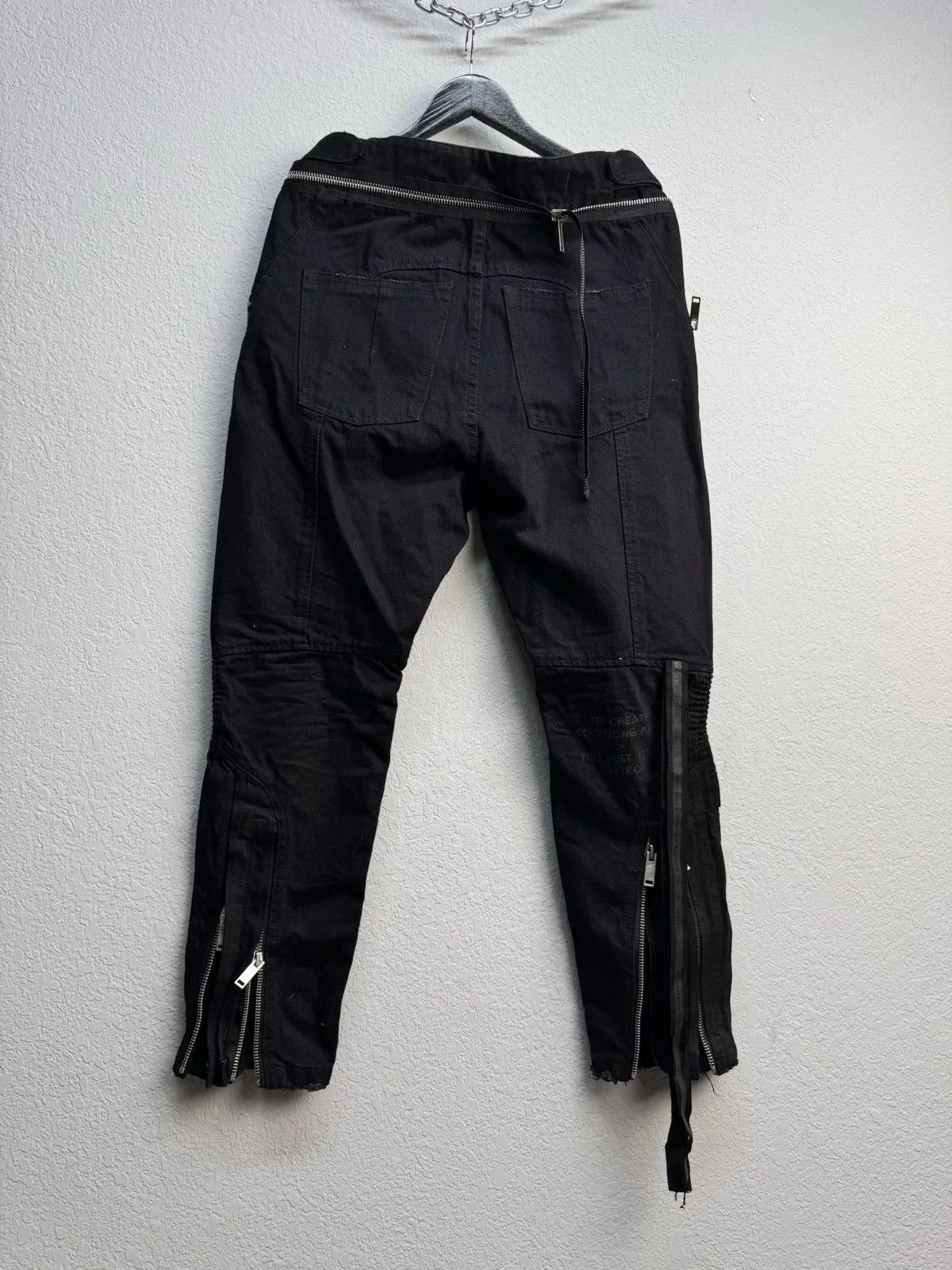 Ben Taverniti Unravel Project BEN TAVERNITI UNRAVEL PROJECT VINTAGE RICK OWENS MOTTO Size US 33 - 2 Thumbnail