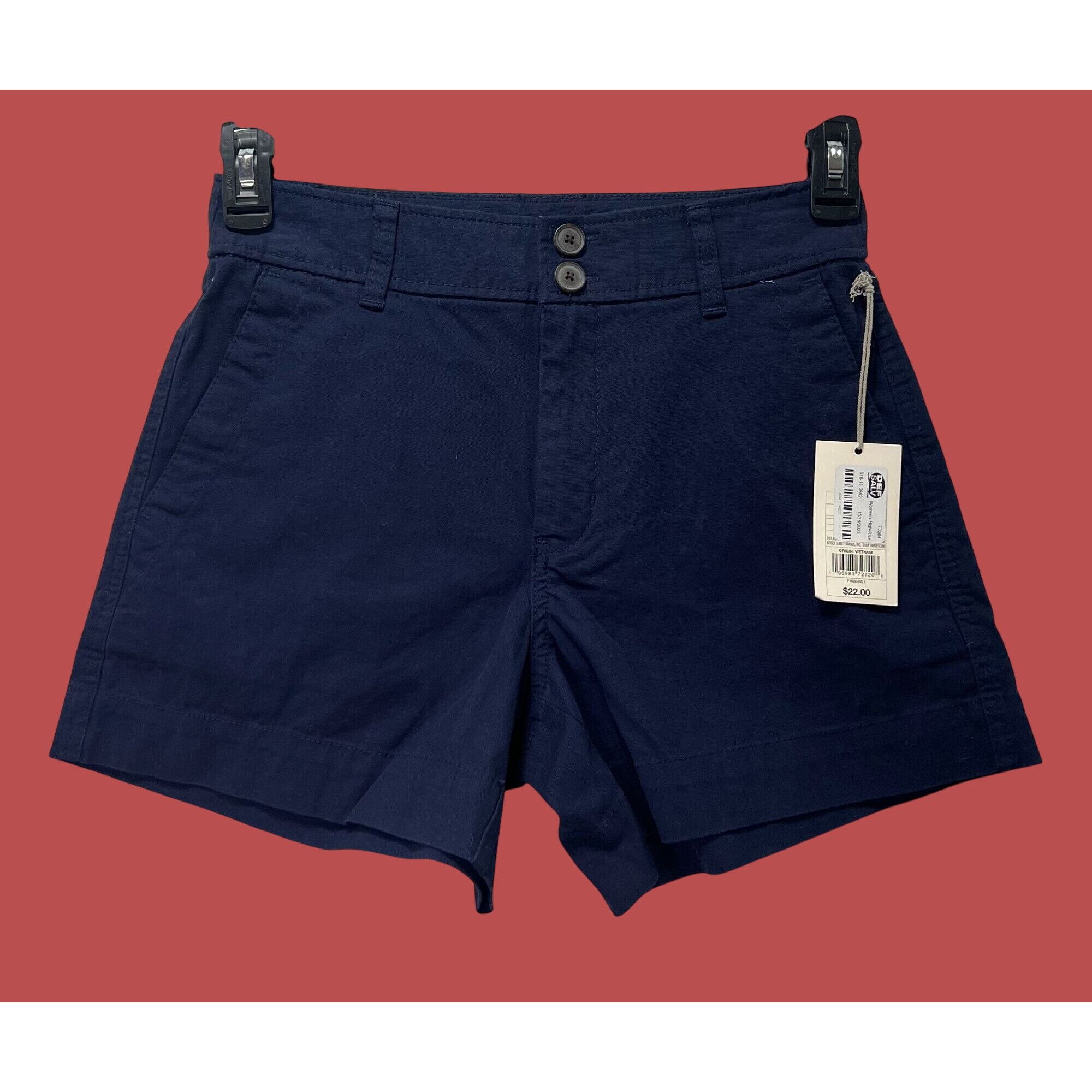 Other A New Day - Women's High - Rise Everyday Shorts - Navy Blue Size 27" / US 4 / IT 40 - 2 Thumbnail