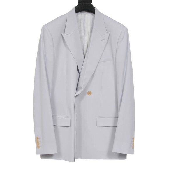 Dior o1tko10426 Double -Breasted Blazer Jacket in Baby Blue Size US L / EU 52-54 / 3 - 1 Thumbnail