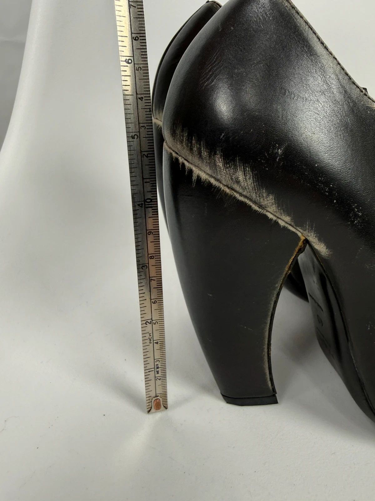 Prada Prada Distressed Open Toe Heel Pumps size 40 Size US 10 / IT 40 - 10 Thumbnail