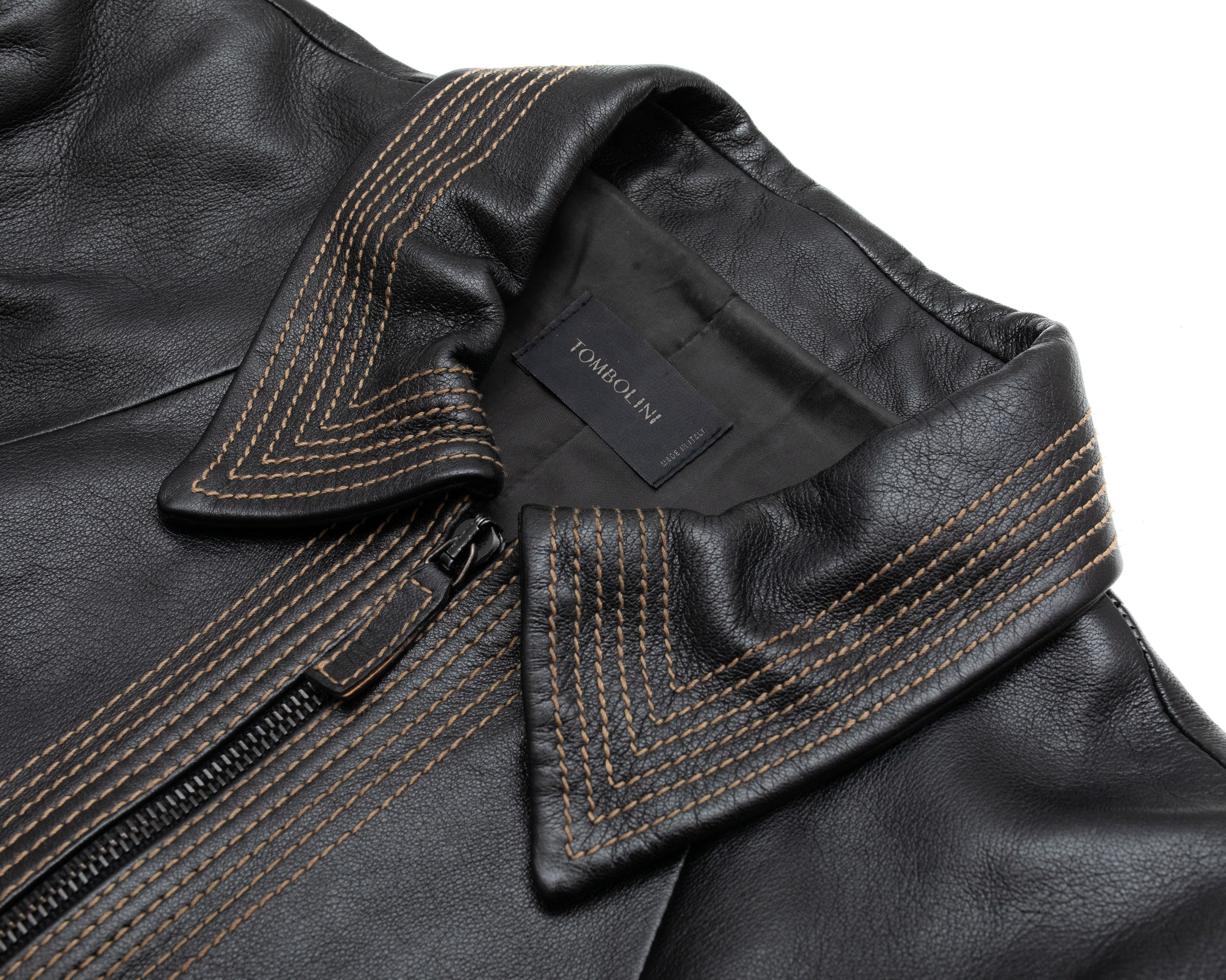 Tombolini TOMBOLINI Leather Jacket Size M / US 6-8 / IT 42-44 - 2 Thumbnail