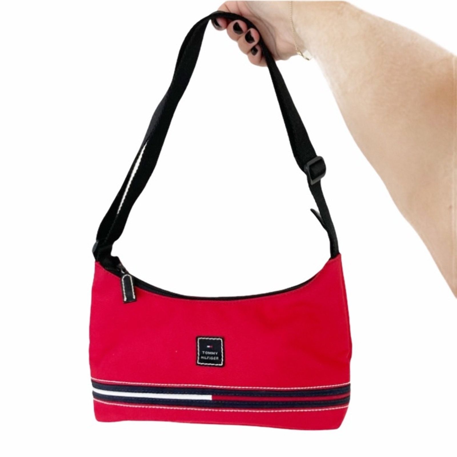 Tommy Hilfiger Tommy Hilfiger Red Y2K Mini Canvas Handbag Size ONE SIZE - 1 Thumbnail