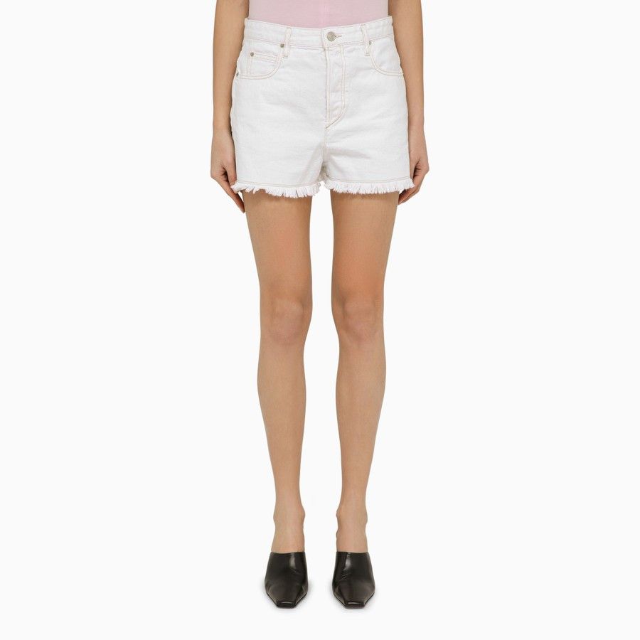 image of Isabel Marant O1D2Blof0124 Denim Short In White, Women's (Size 26)